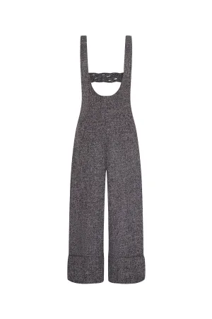 Raegan Straight Scoop Neck Tweed Midi Jumpsuit