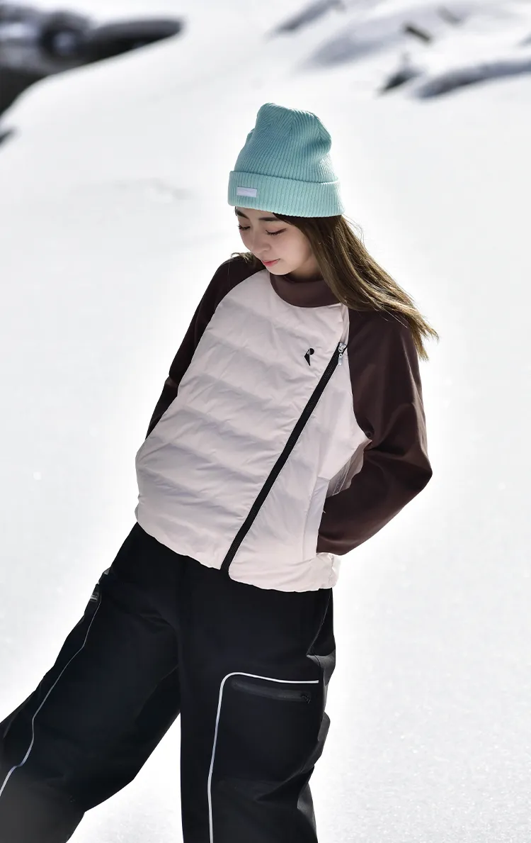 RandomPow Women's Fluffy Warmth Mid Down Jacket