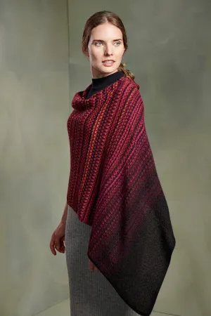 Rapsody Poncho Baby Alpaca Color Burgundy
