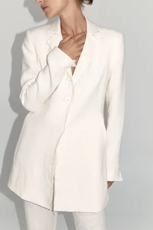 Raw Edge Blazer - Ivory