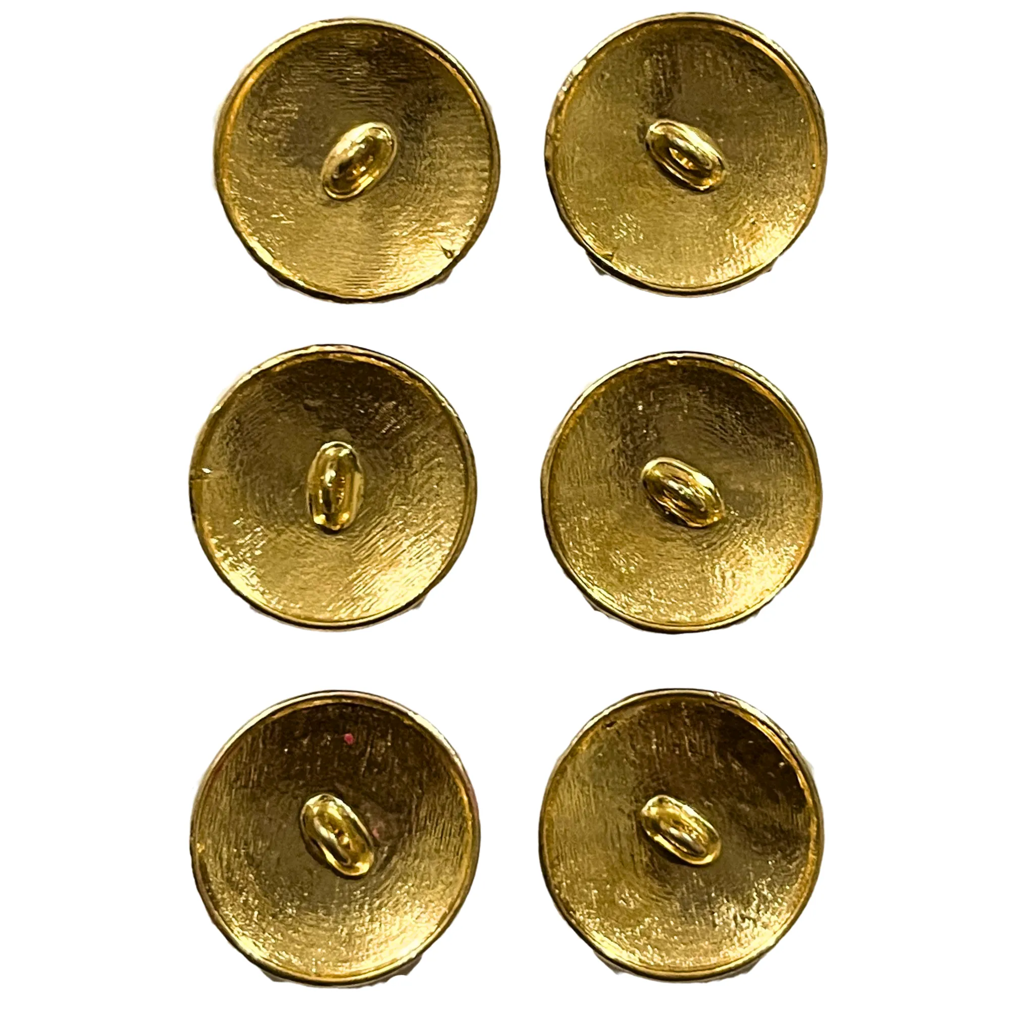 Red & Golden Eye Catchy Floral 1 Hole Round Metal Buttons