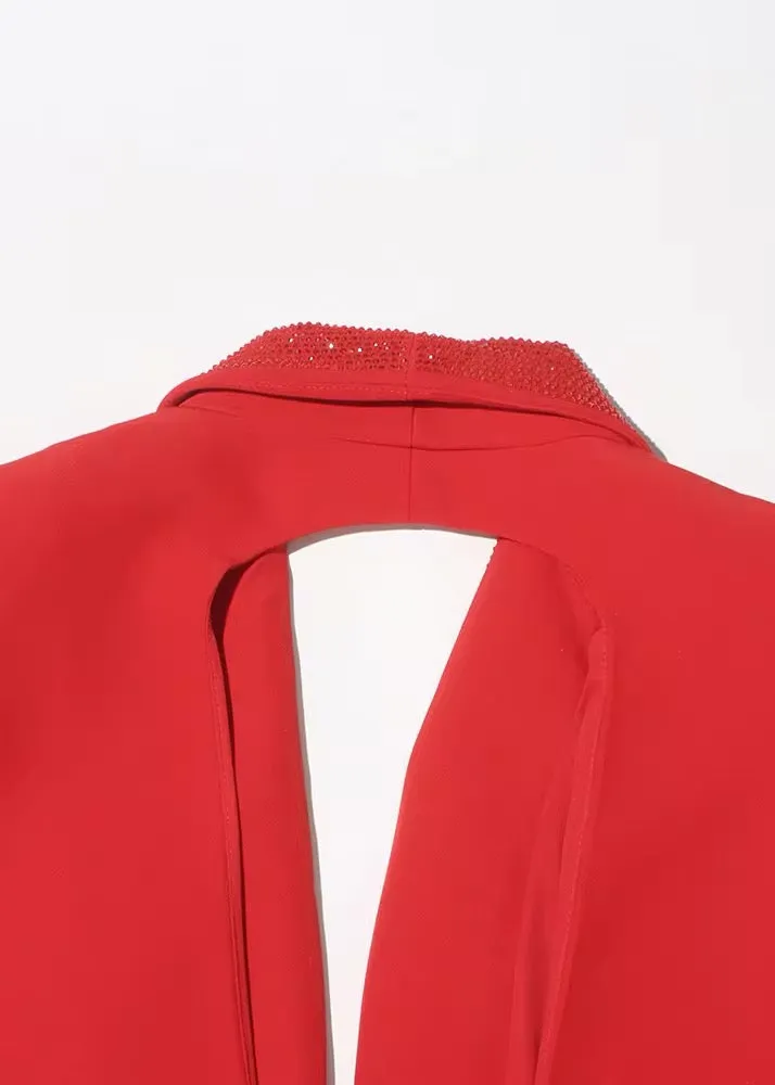 Rhonda Double Breasted Backless Blazer