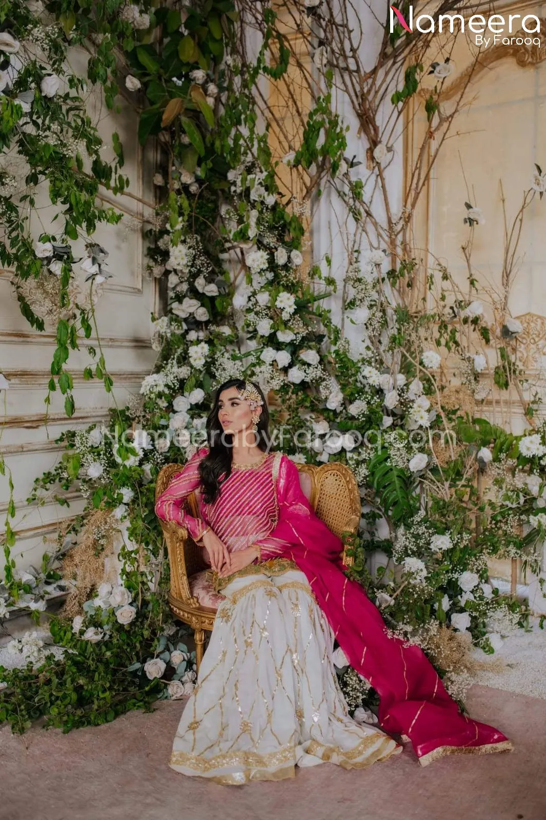 Royal Pakistani Bridal Traditional Gharara Dress #BS542