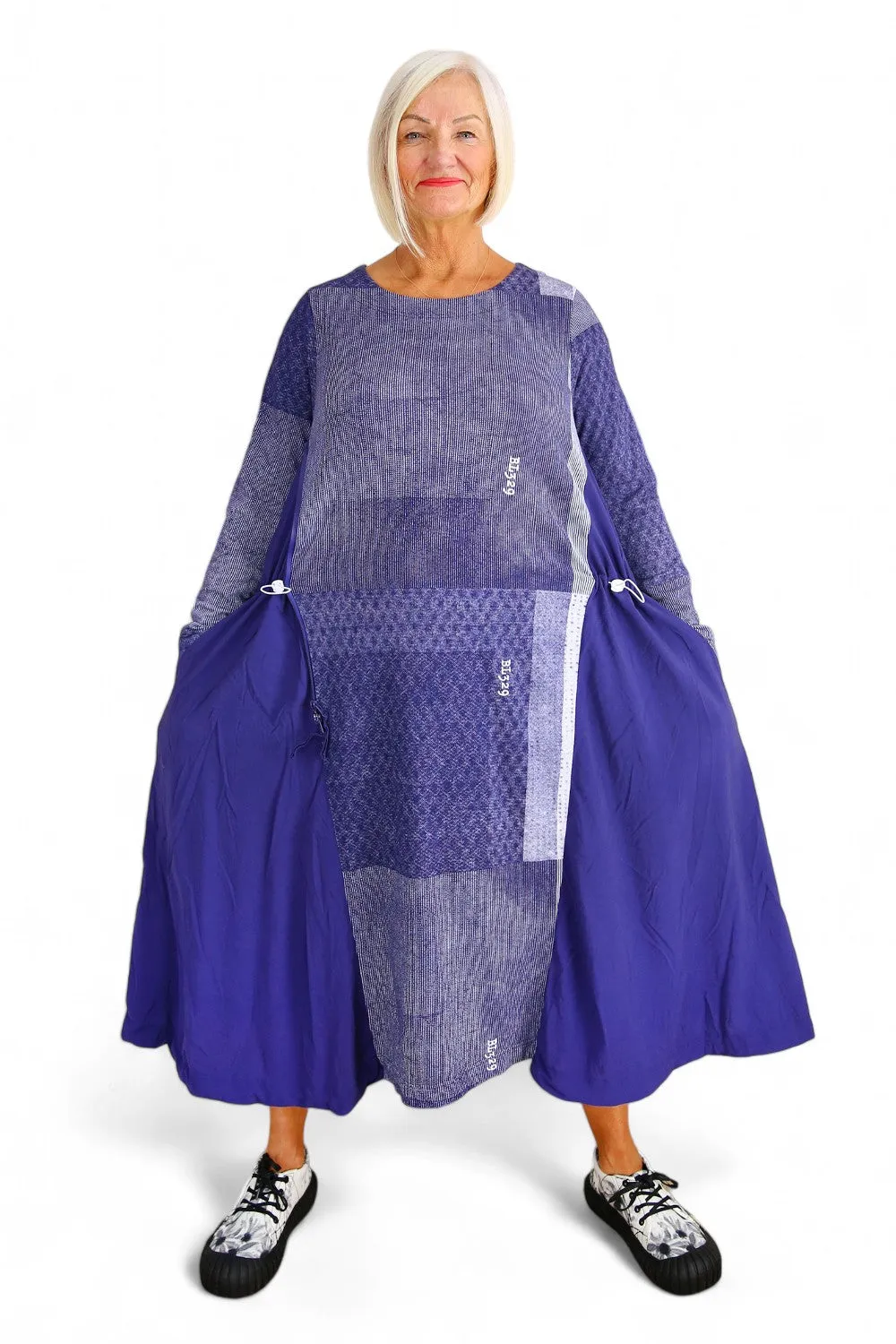 RUNDHOLZ BLACK LABEL AZUR PRINT MIDI DRESS