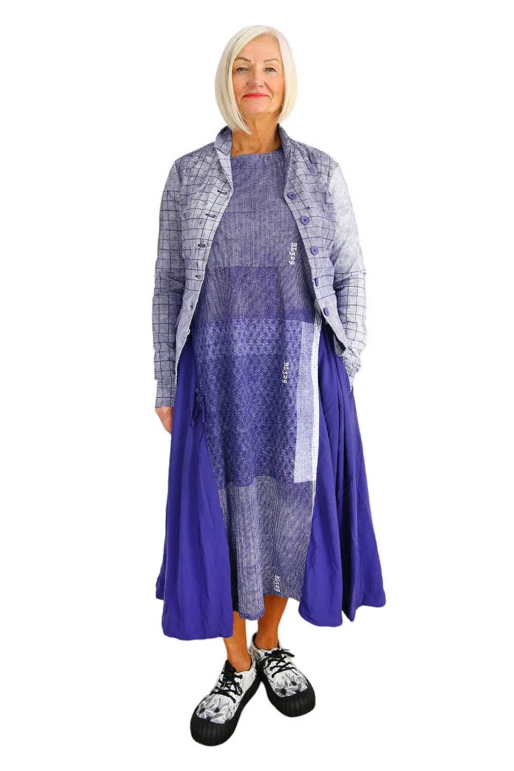 RUNDHOLZ BLACK LABEL AZUR PRINT MIDI DRESS