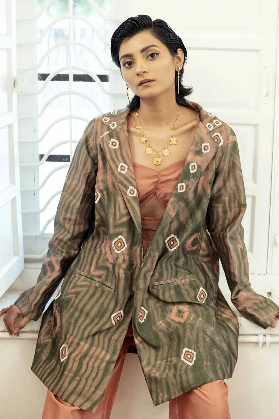 Salmon Moss 3-Piece Co-Ord Set