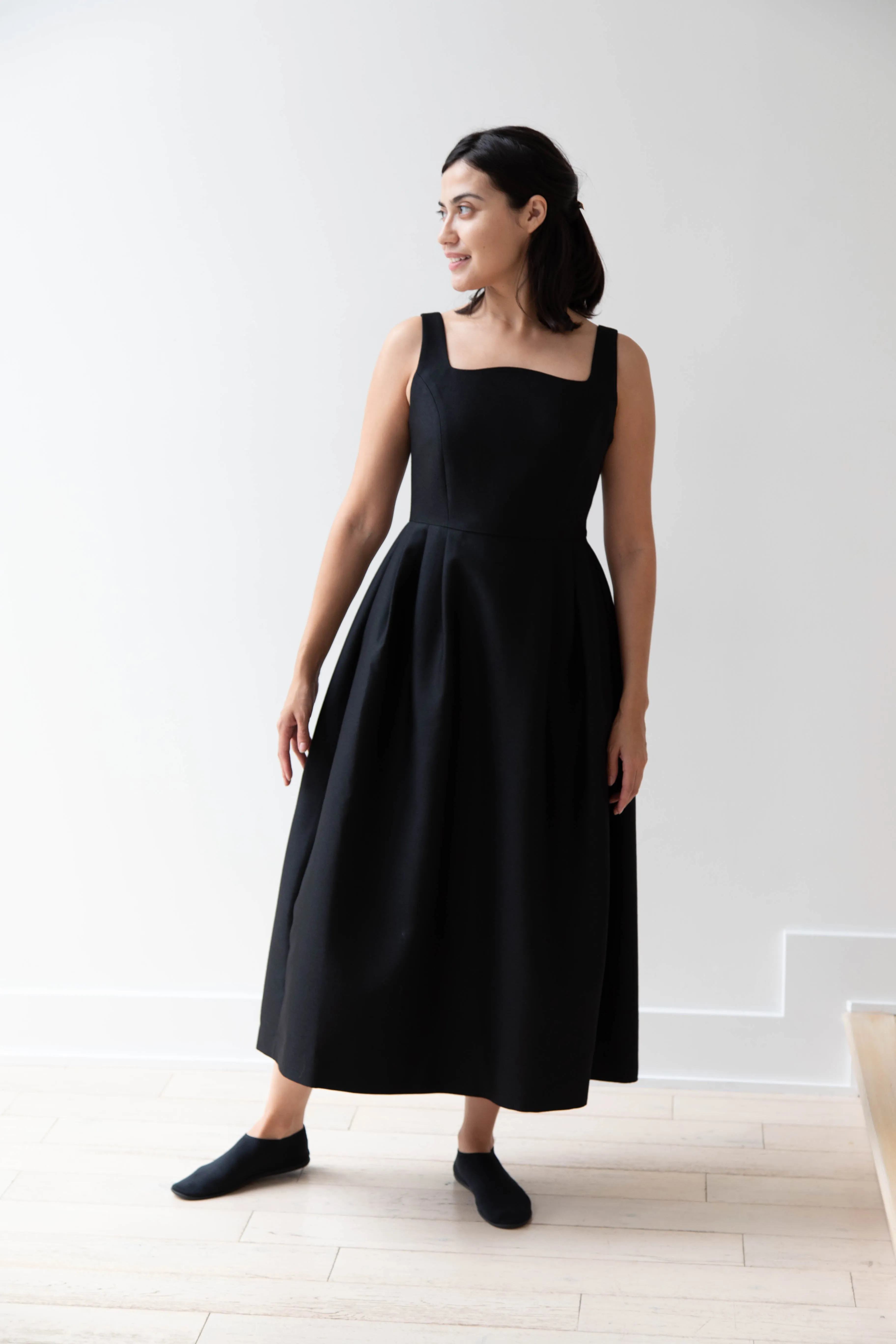 Sandbeige | Hepburn Dress in Black