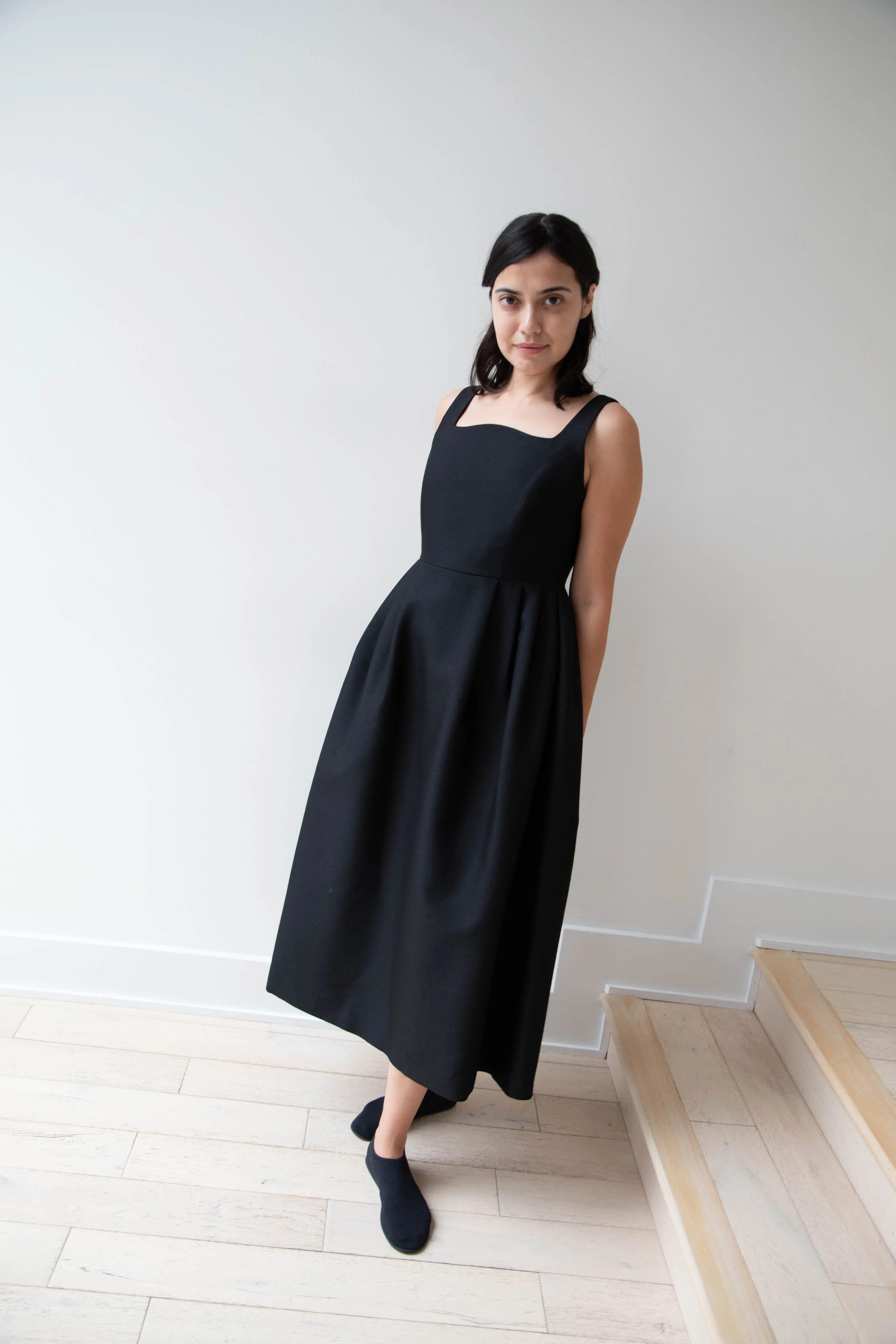 Sandbeige | Hepburn Dress in Black