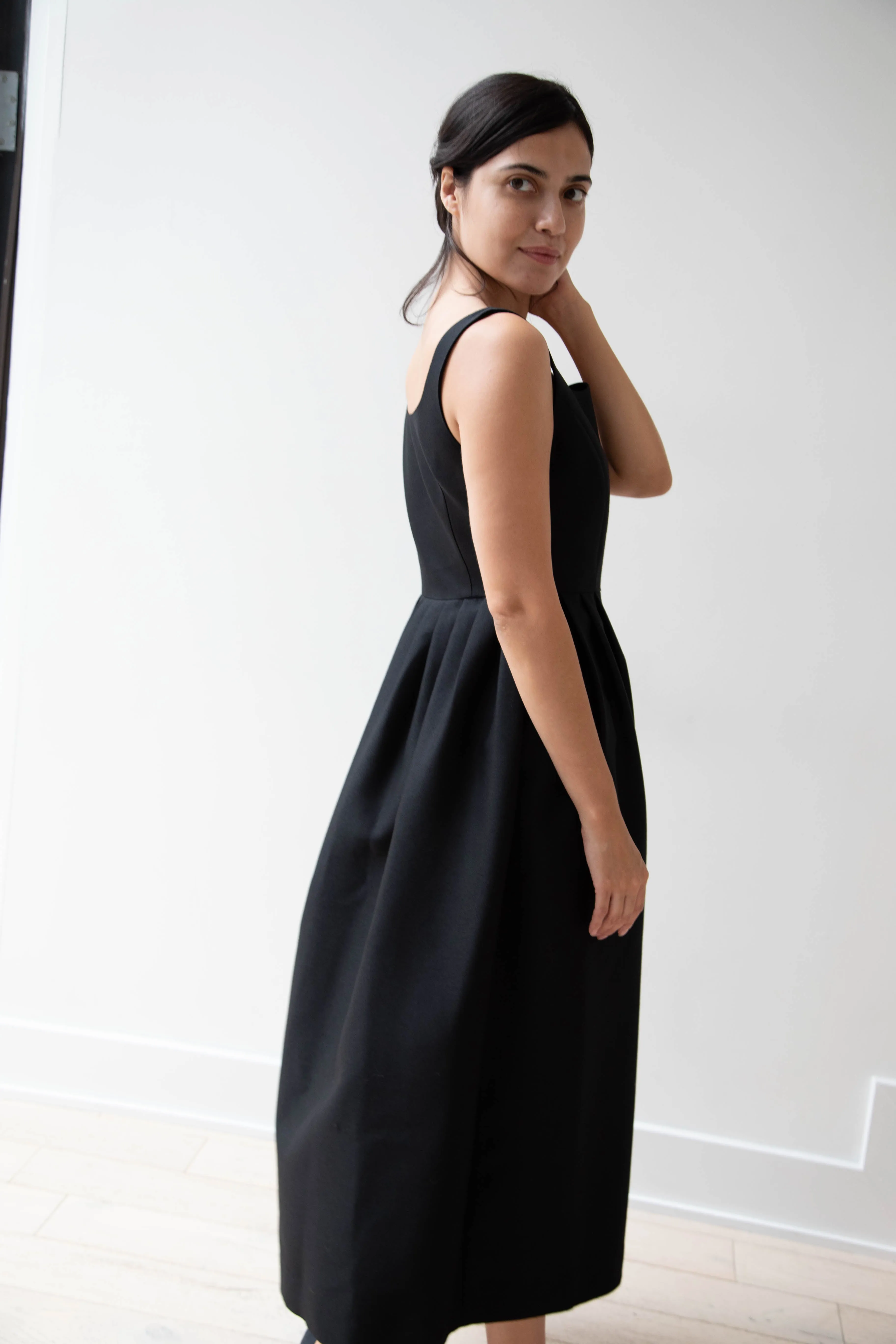 Sandbeige | Hepburn Dress in Black