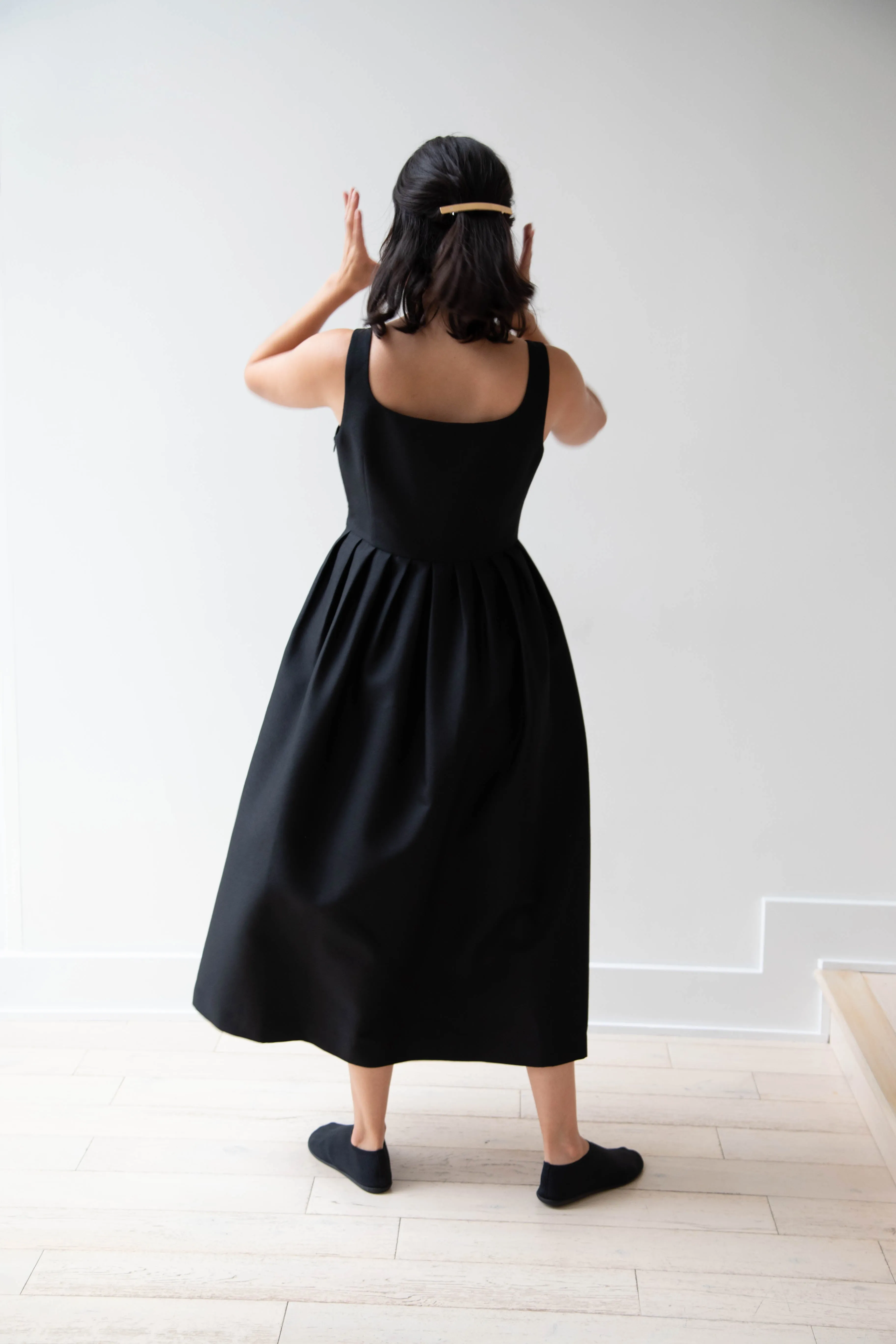 Sandbeige | Hepburn Dress in Black