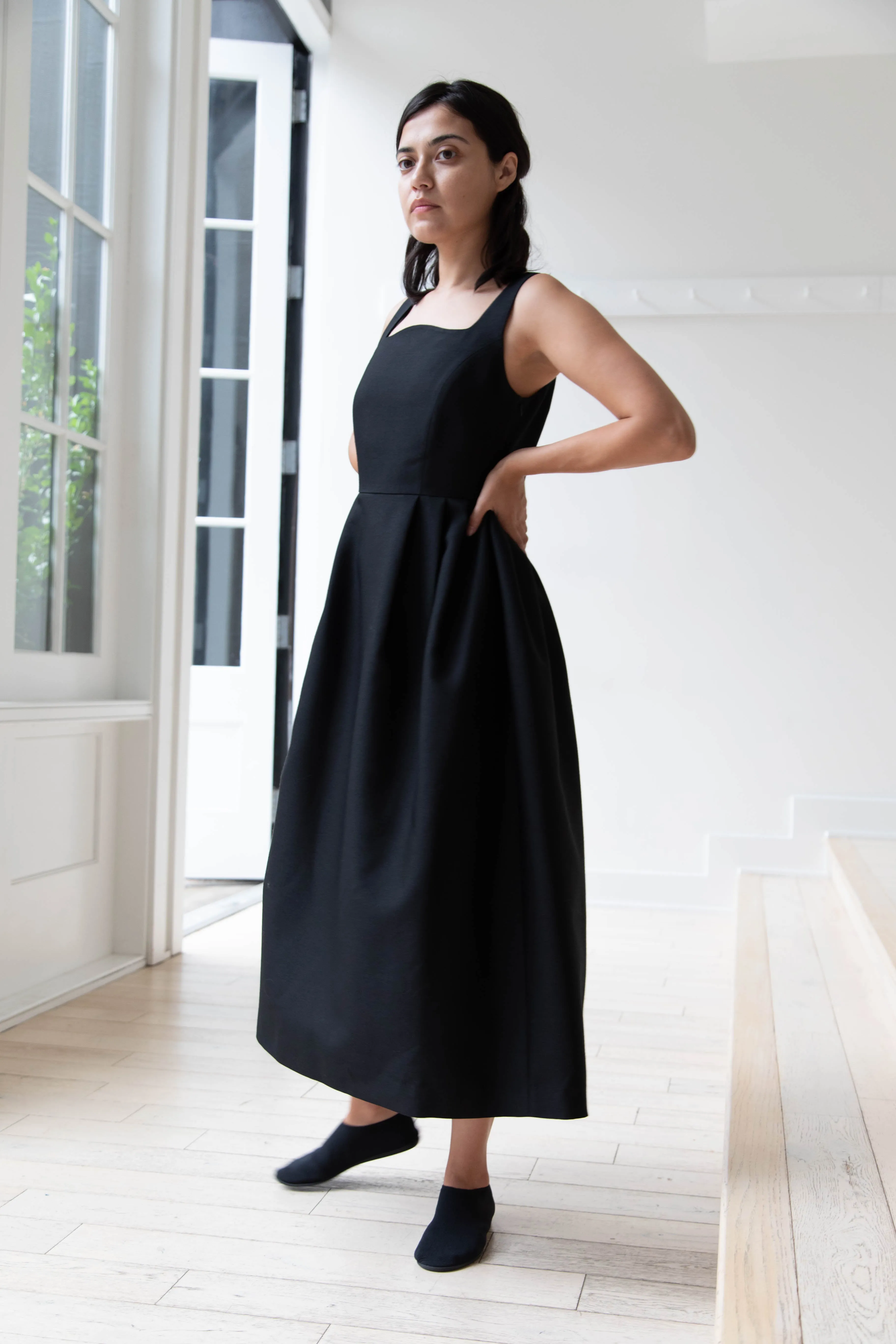 Sandbeige | Hepburn Dress in Black