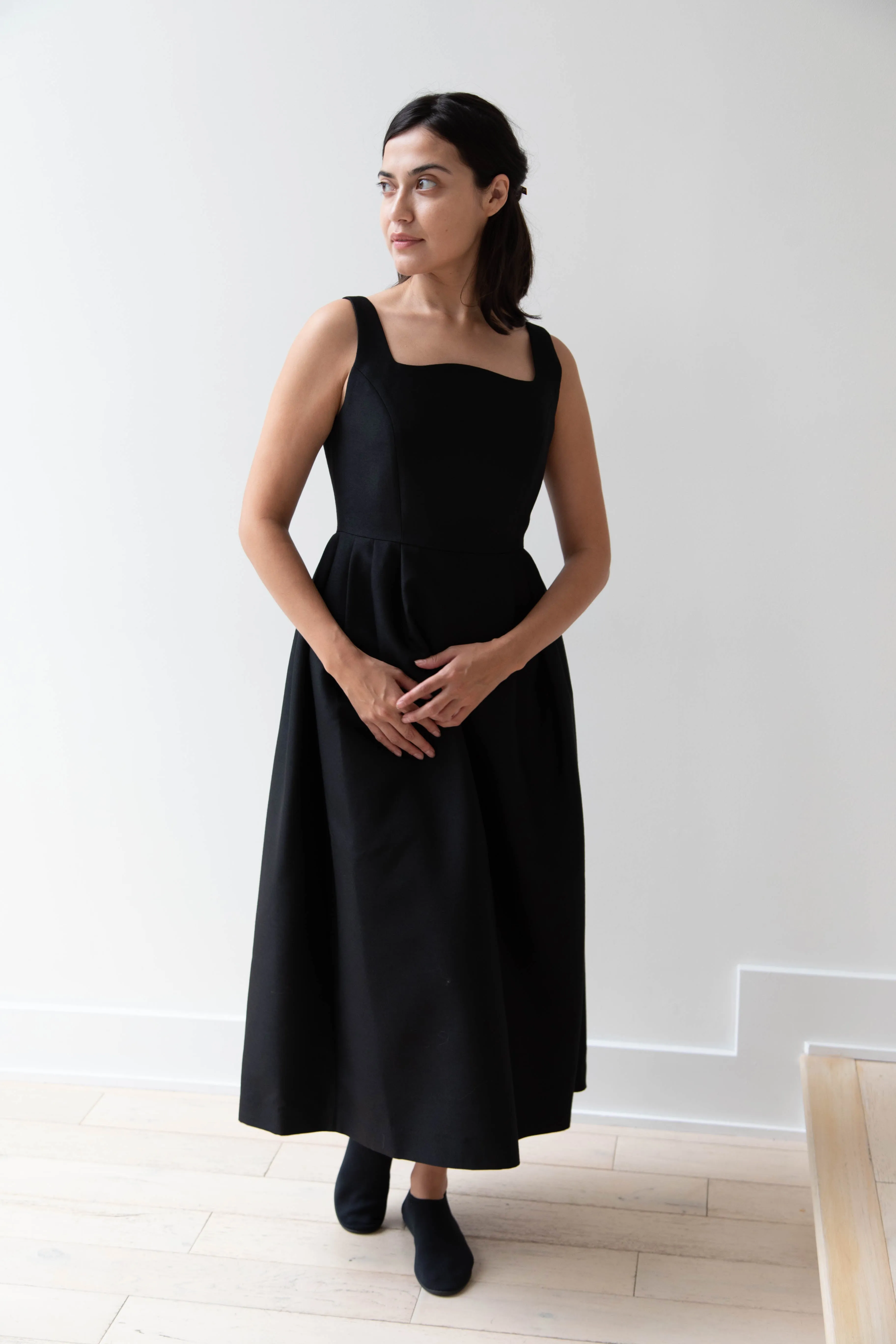 Sandbeige | Hepburn Dress in Black