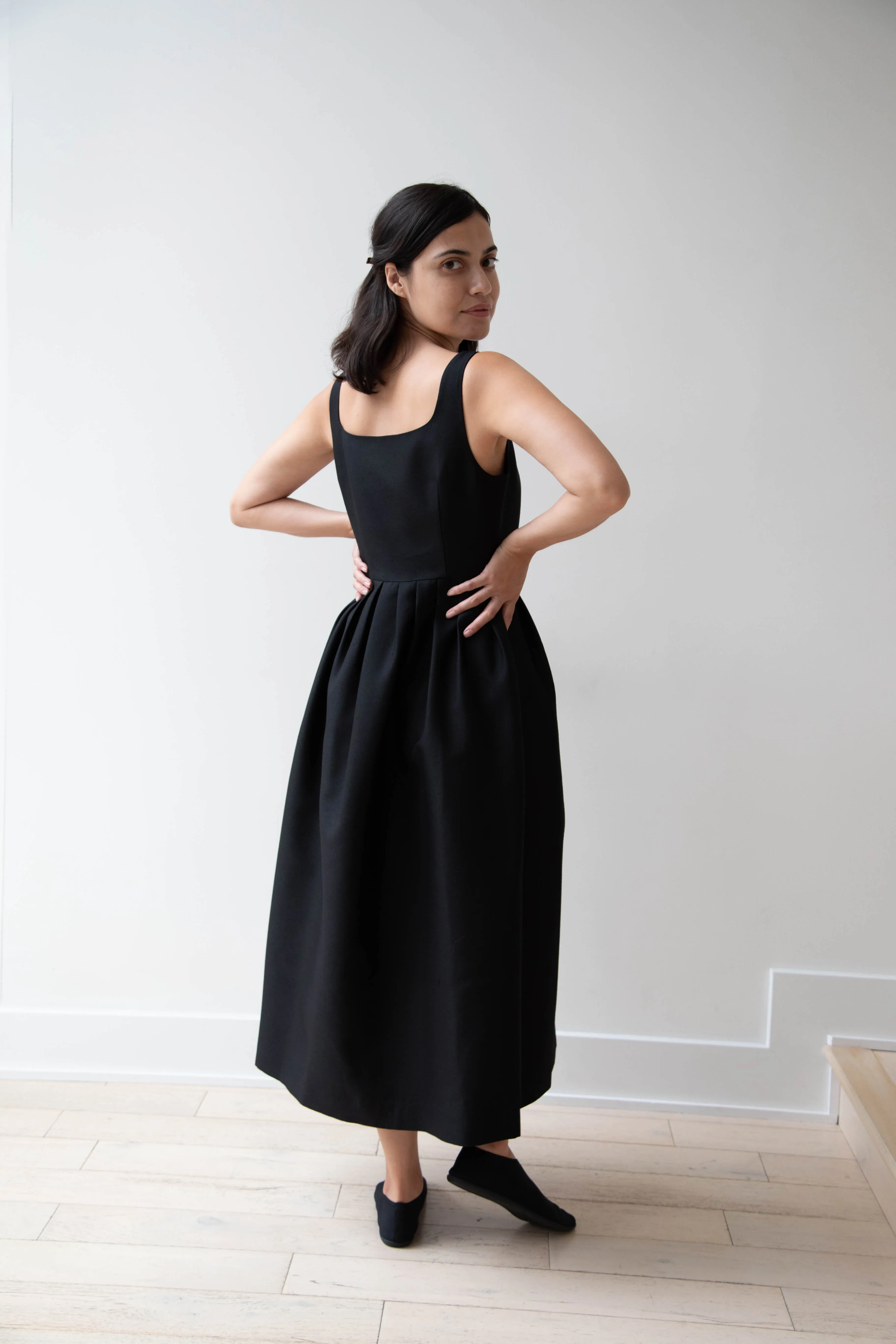 Sandbeige | Hepburn Dress in Black