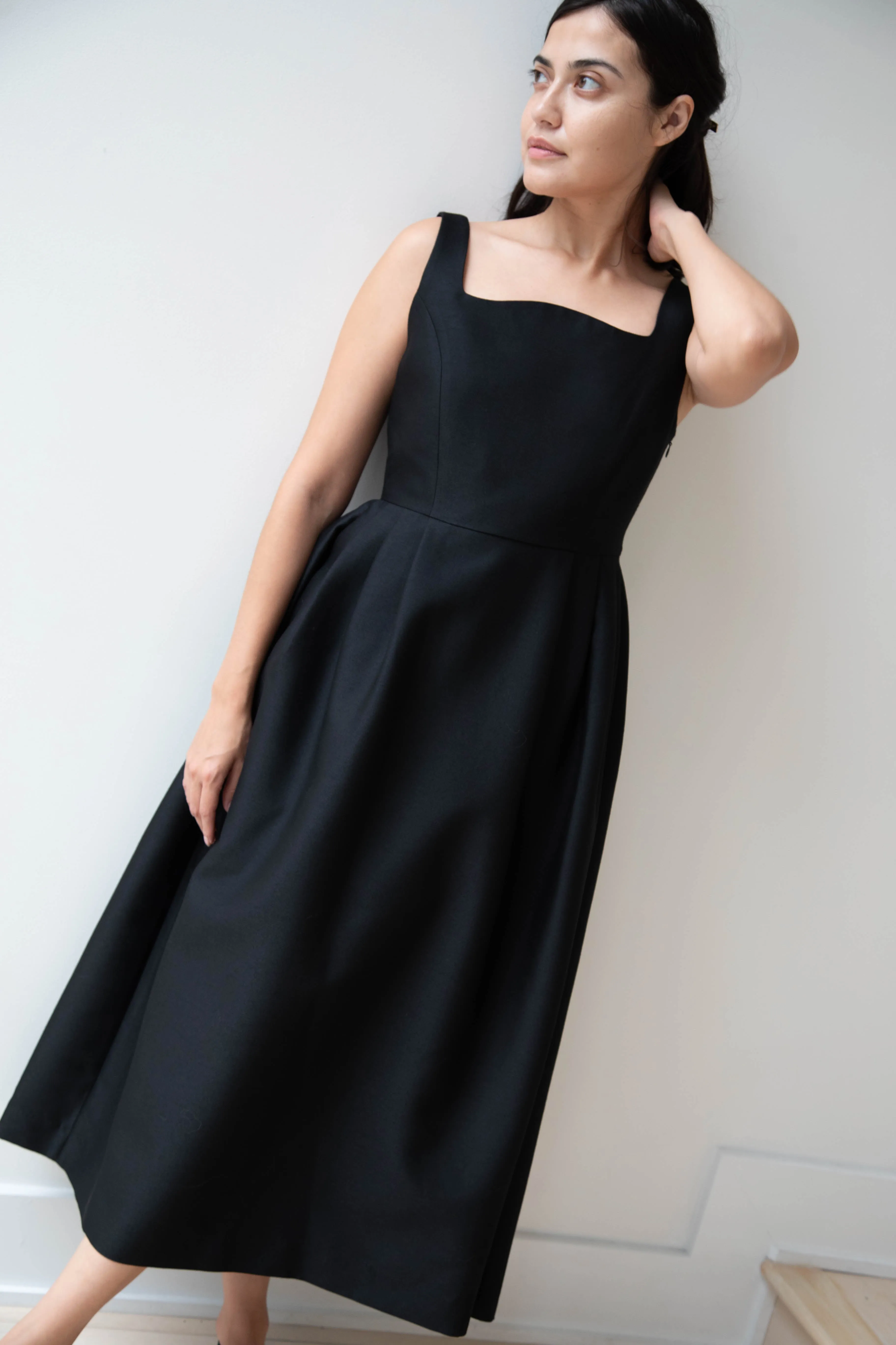 Sandbeige | Hepburn Dress in Black