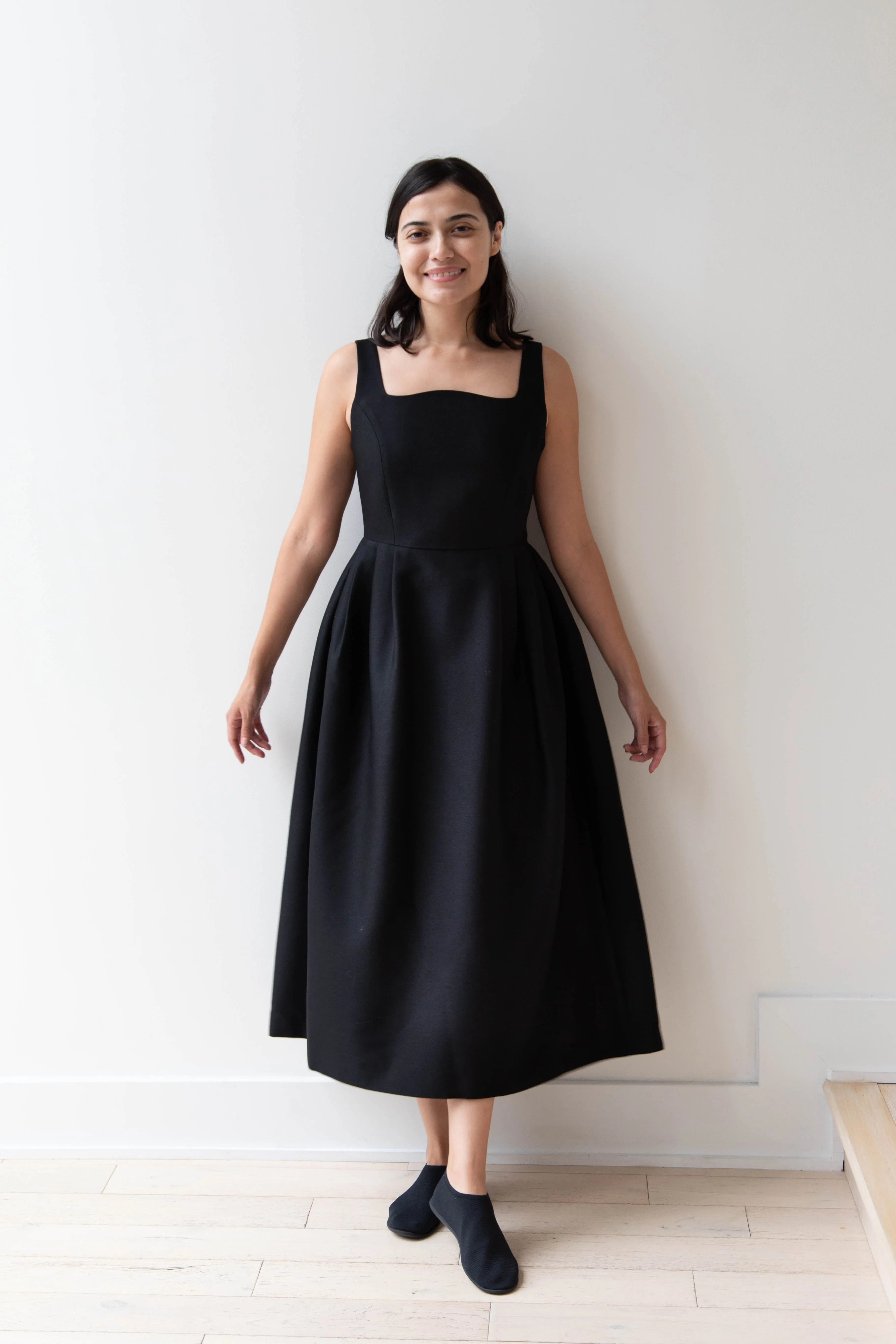 Sandbeige | Hepburn Dress in Black