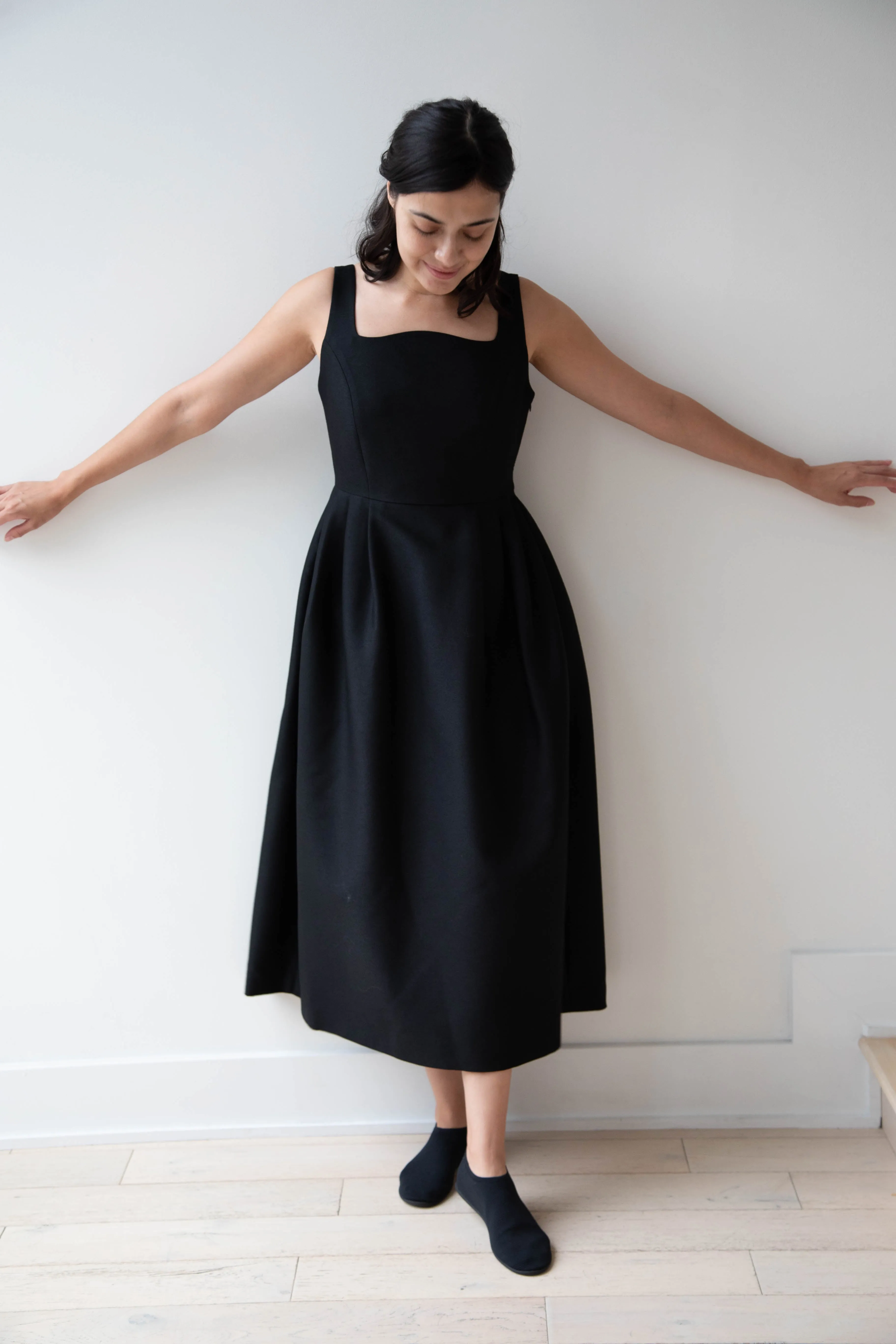 Sandbeige | Hepburn Dress in Black