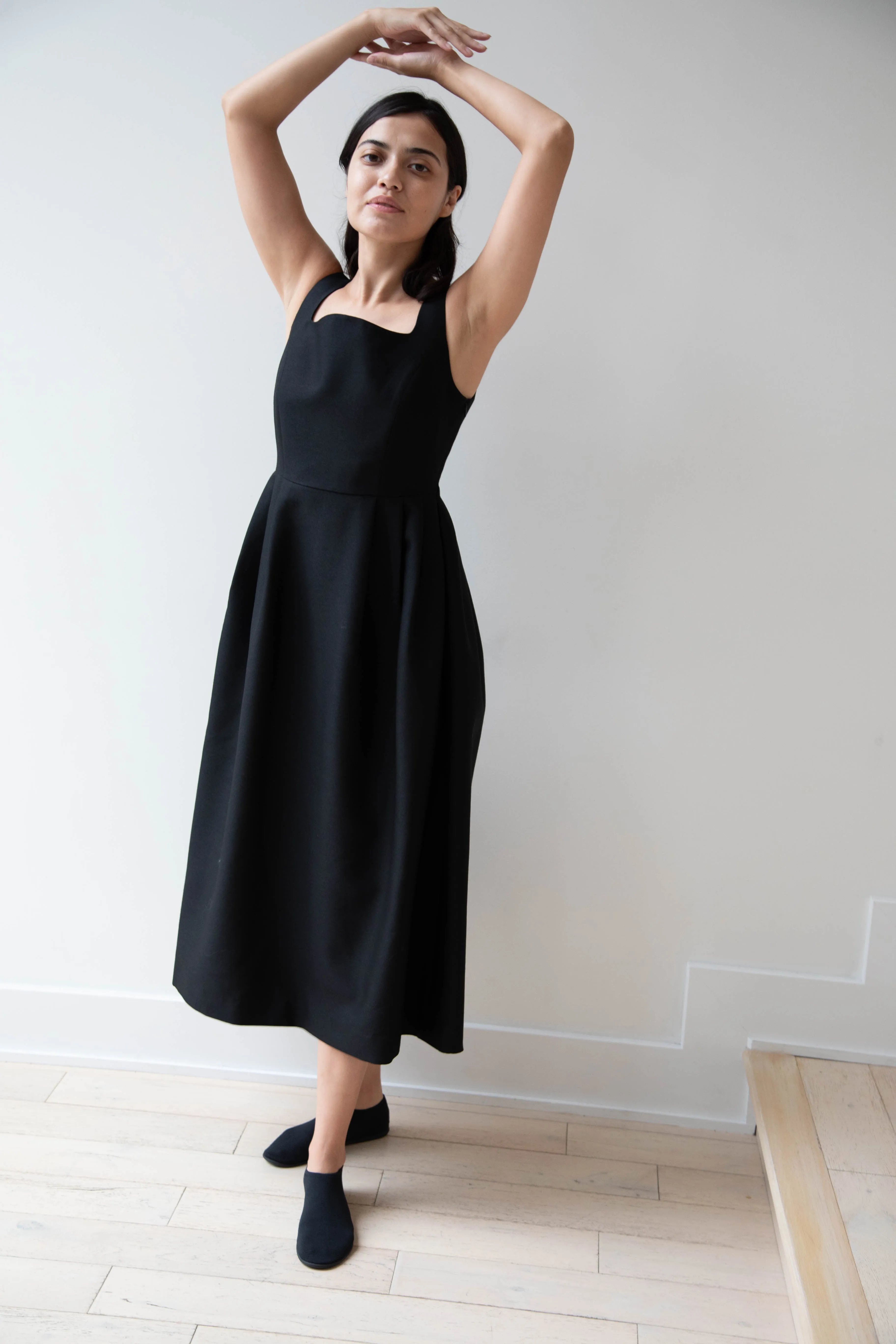Sandbeige | Hepburn Dress in Black