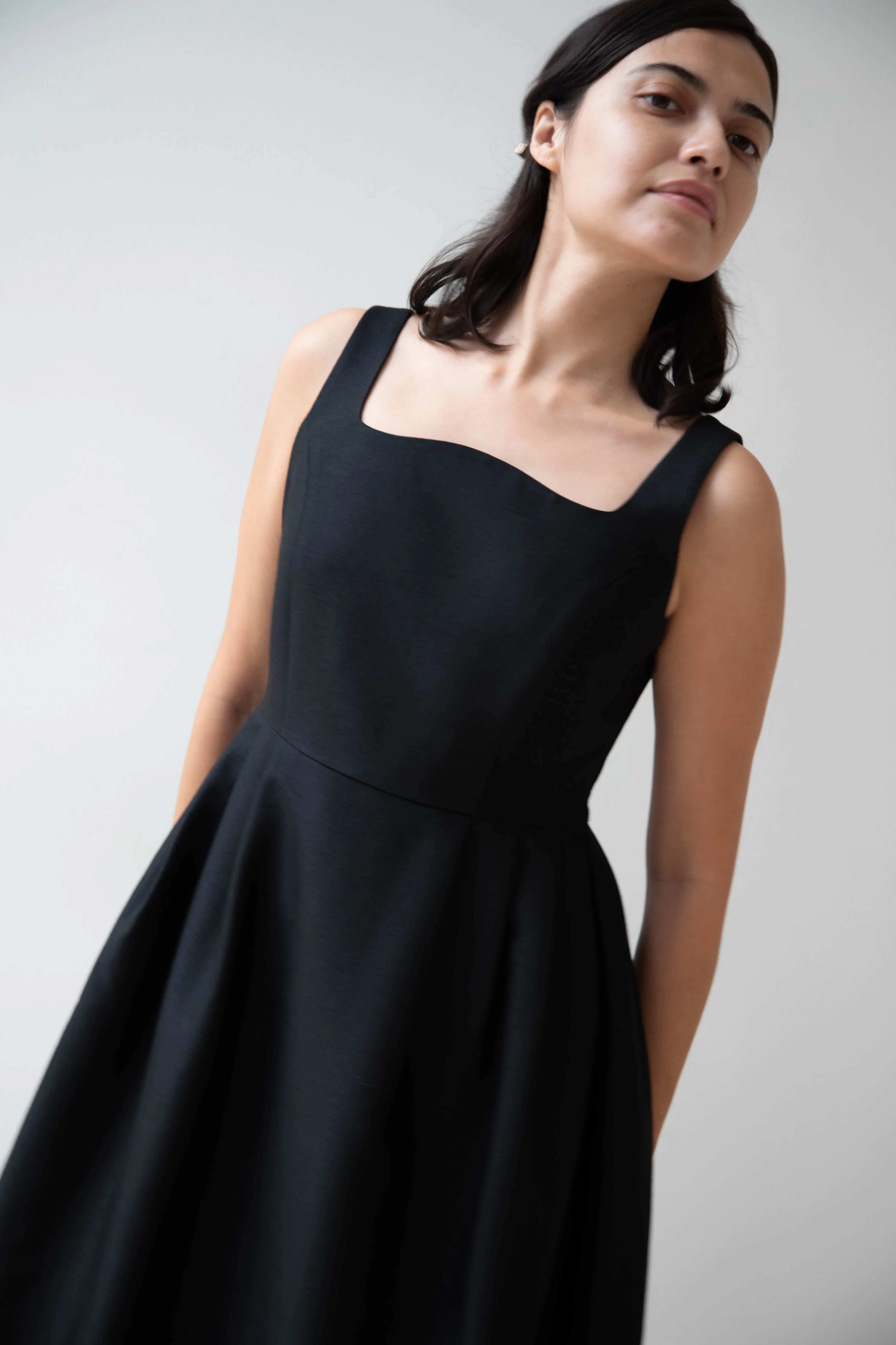 Sandbeige | Hepburn Dress in Black