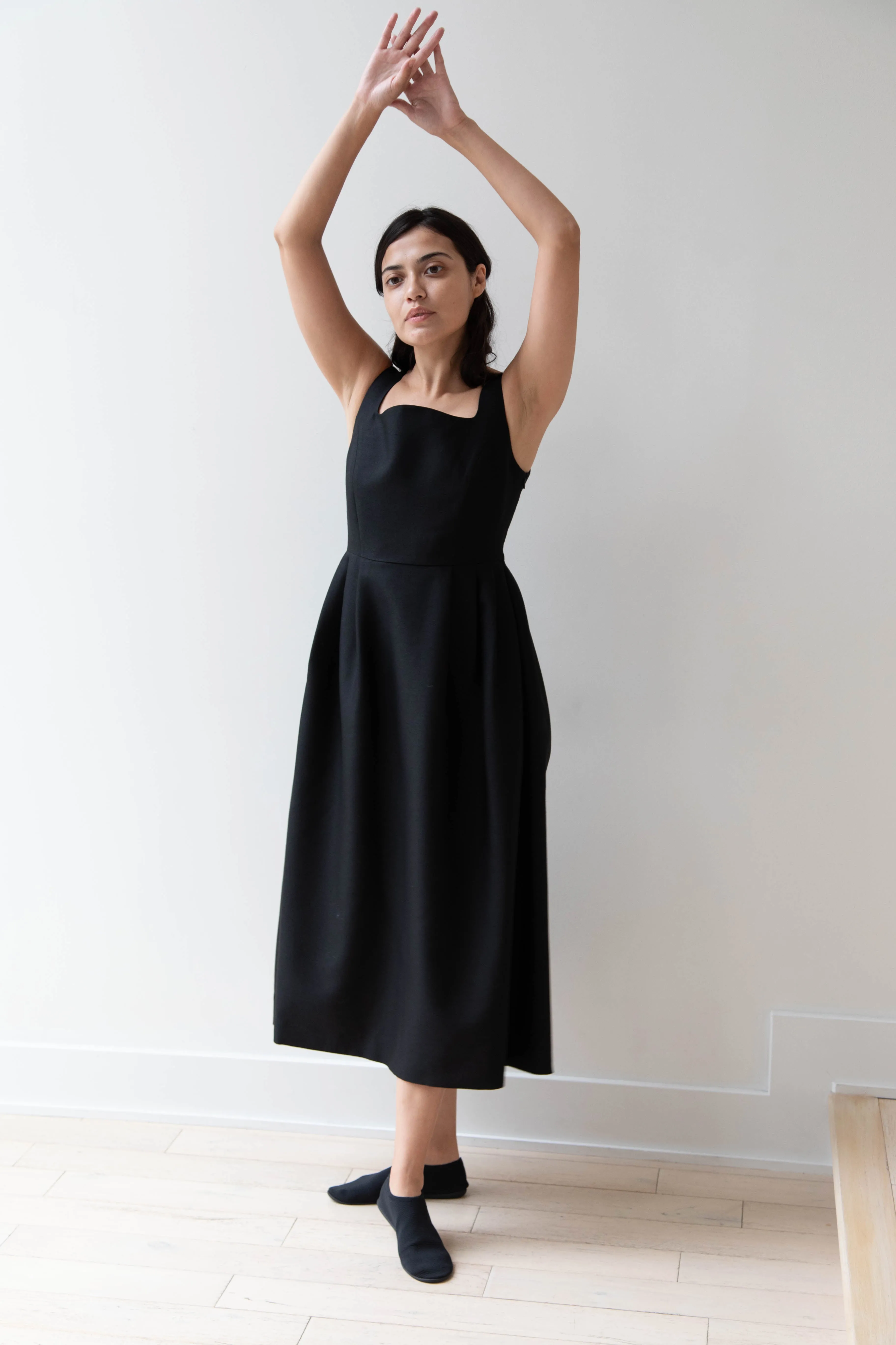 Sandbeige | Hepburn Dress in Black