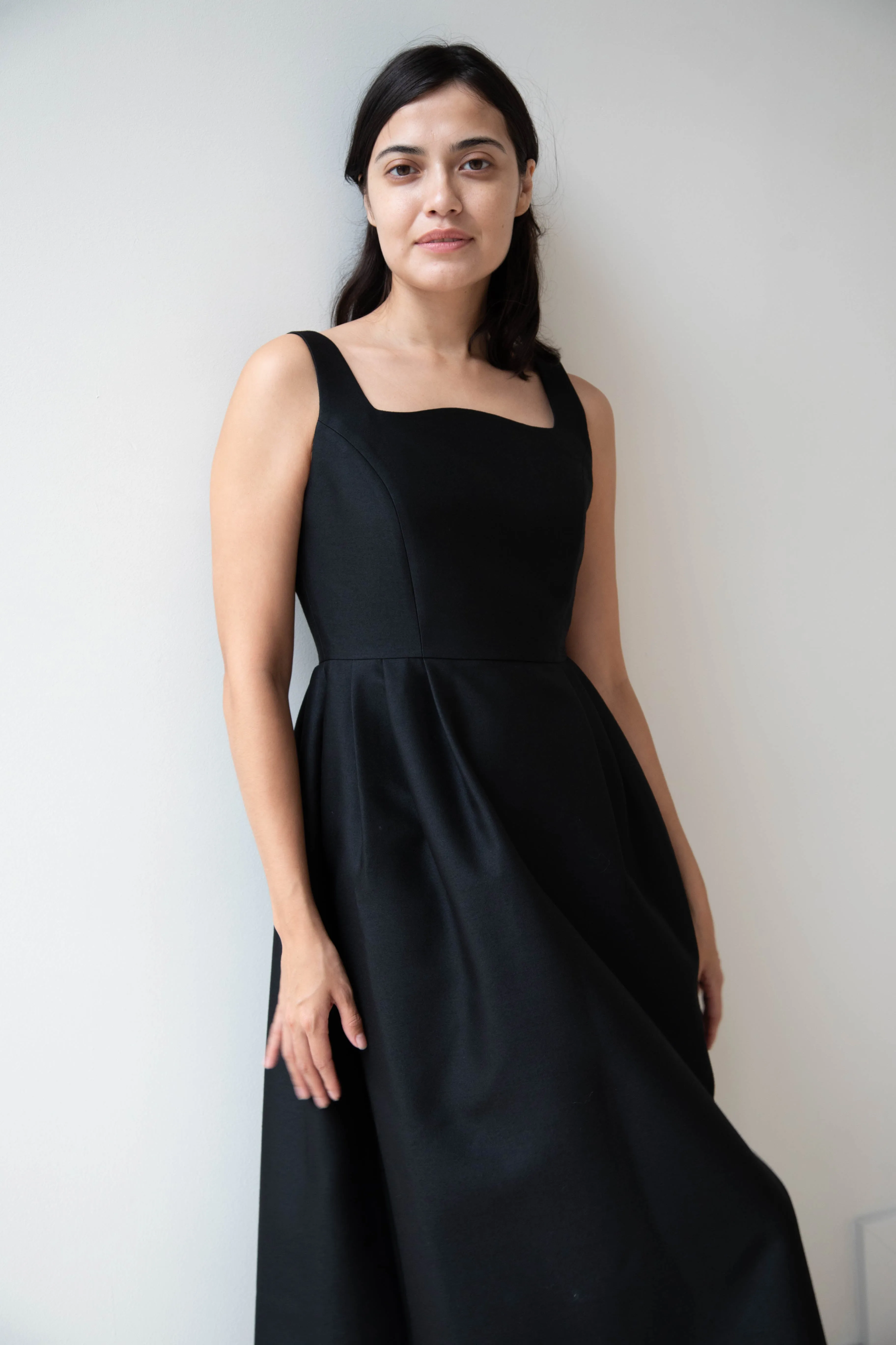 Sandbeige | Hepburn Dress in Black