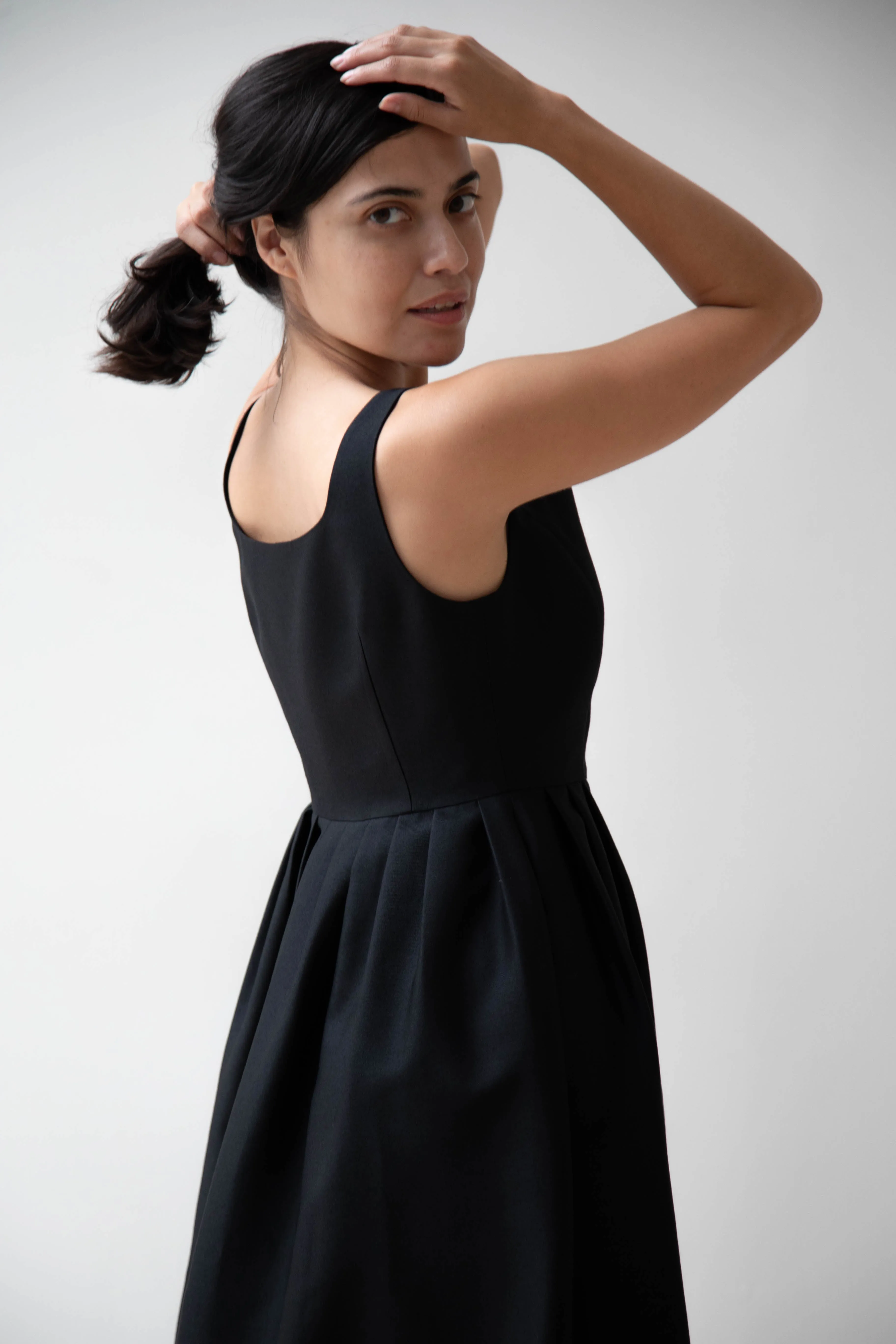 Sandbeige | Hepburn Dress in Black