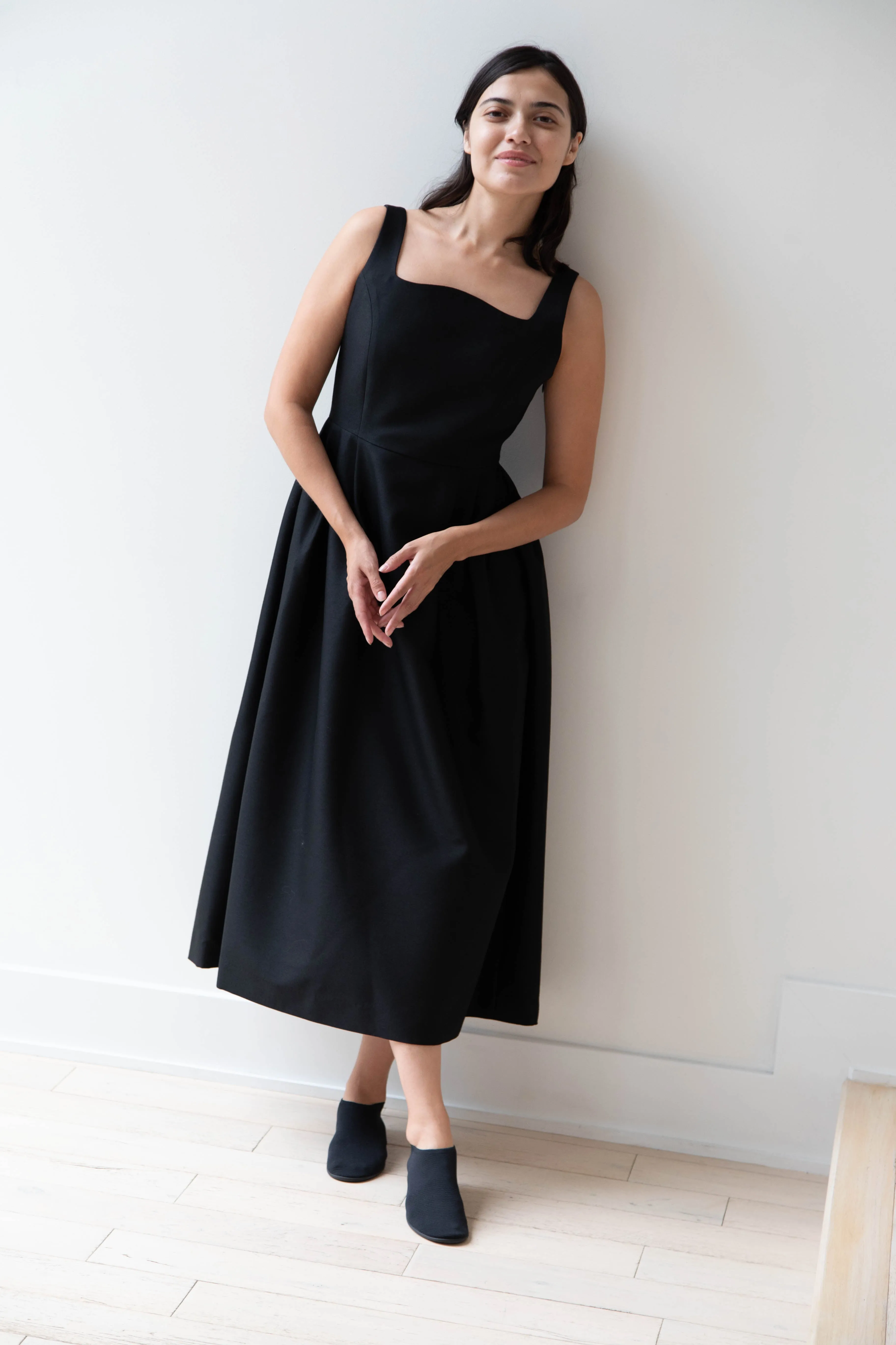 Sandbeige | Hepburn Dress in Black