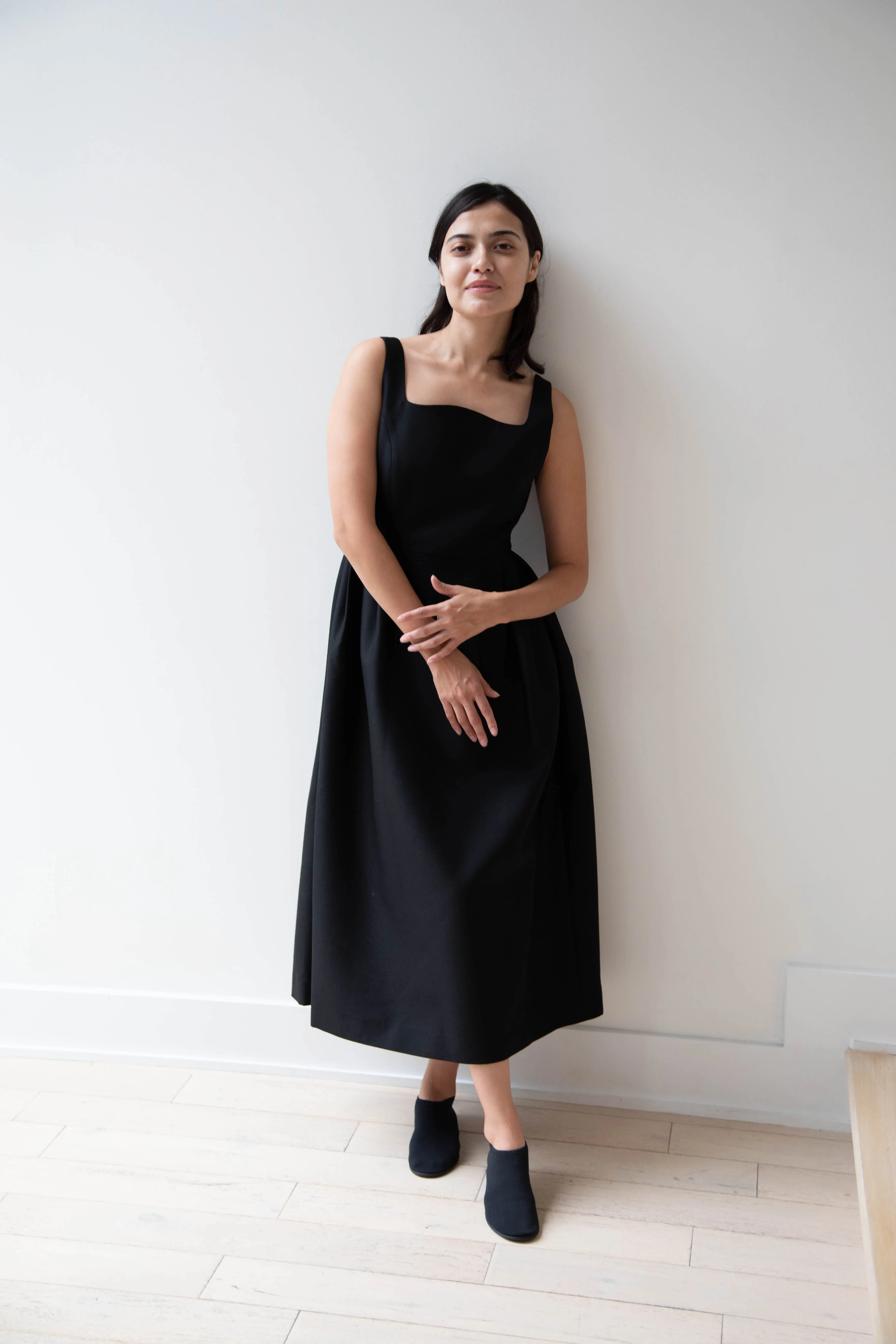 Sandbeige | Hepburn Dress in Black