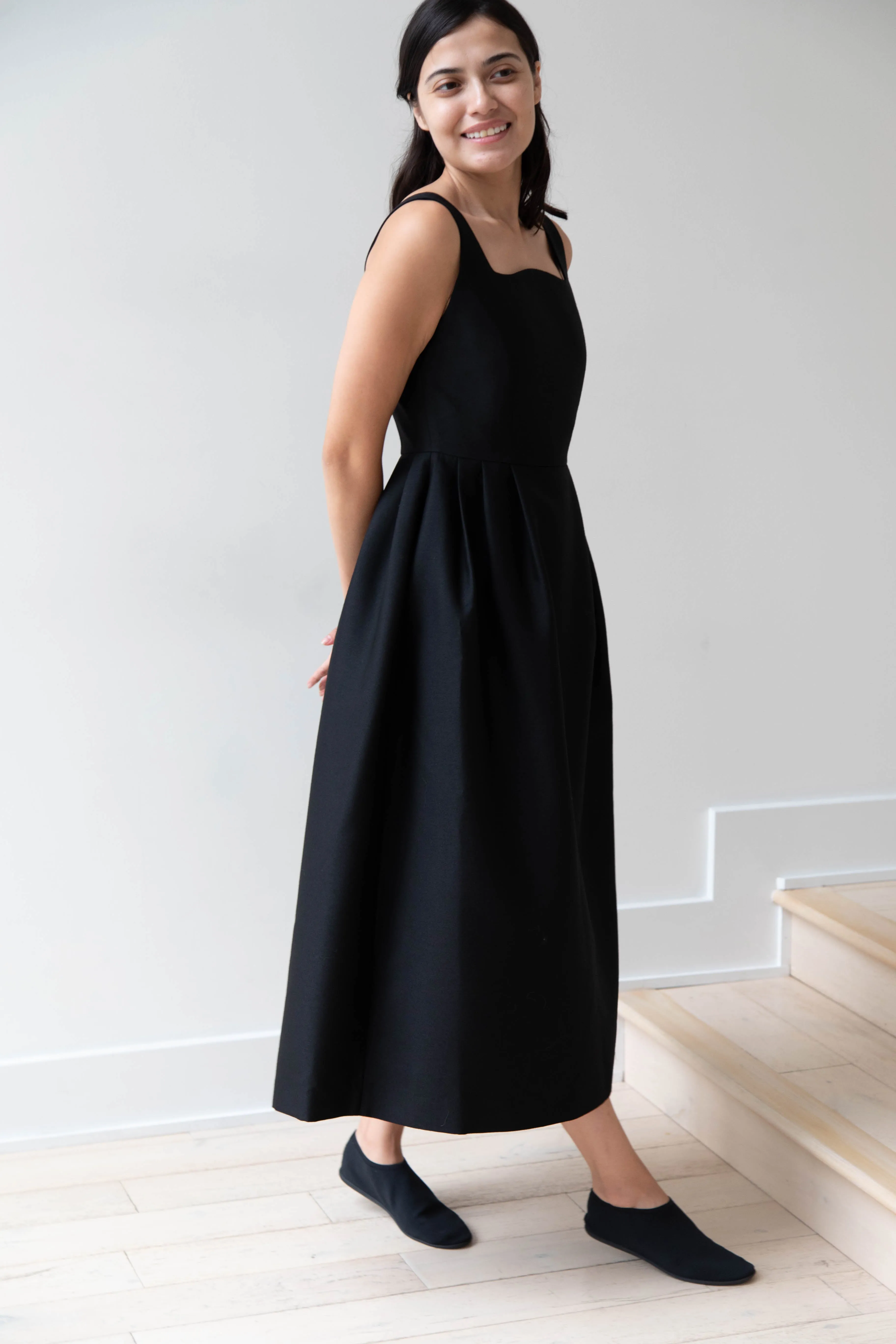 Sandbeige | Hepburn Dress in Black