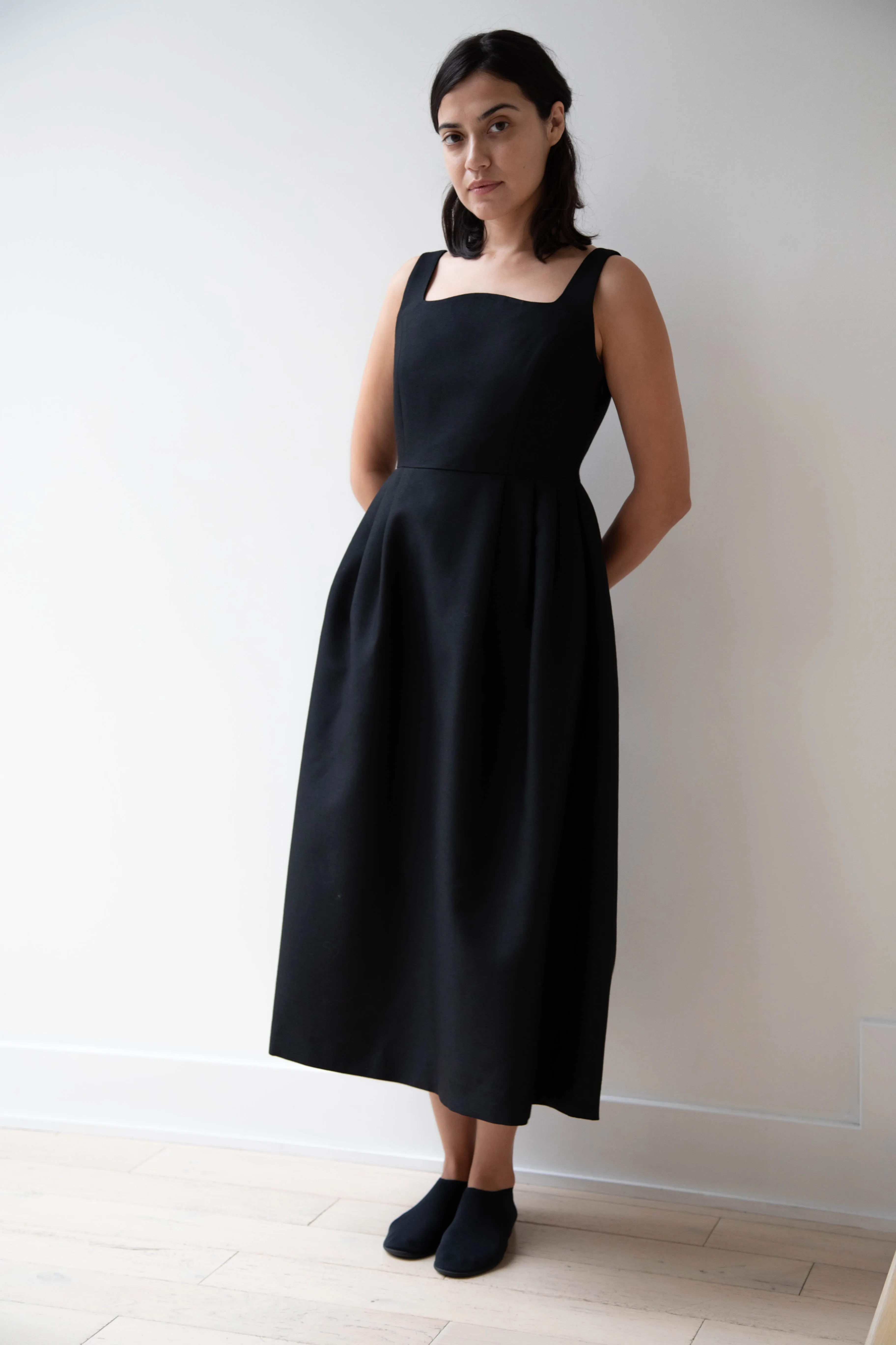 Sandbeige | Hepburn Dress in Black