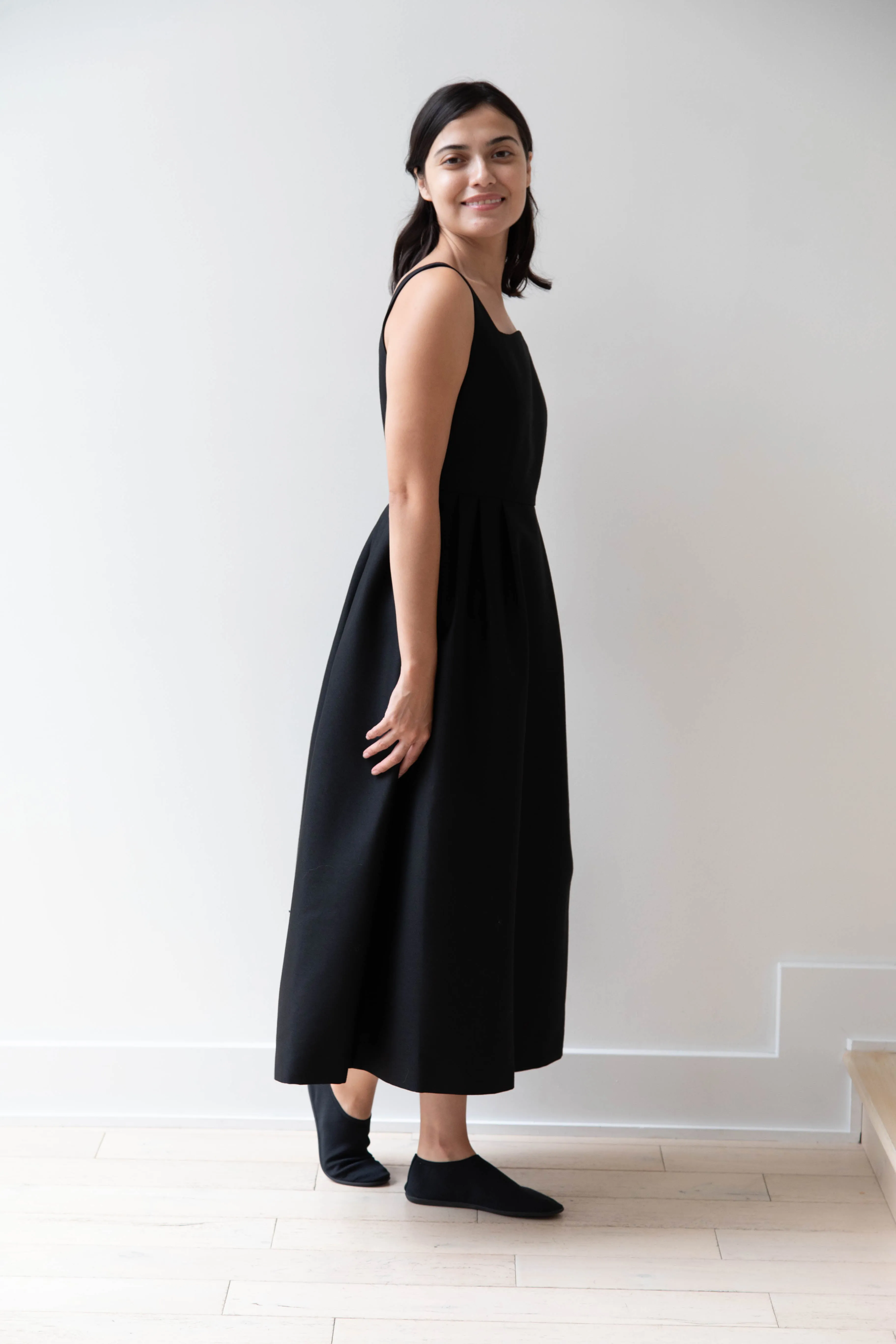 Sandbeige | Hepburn Dress in Black