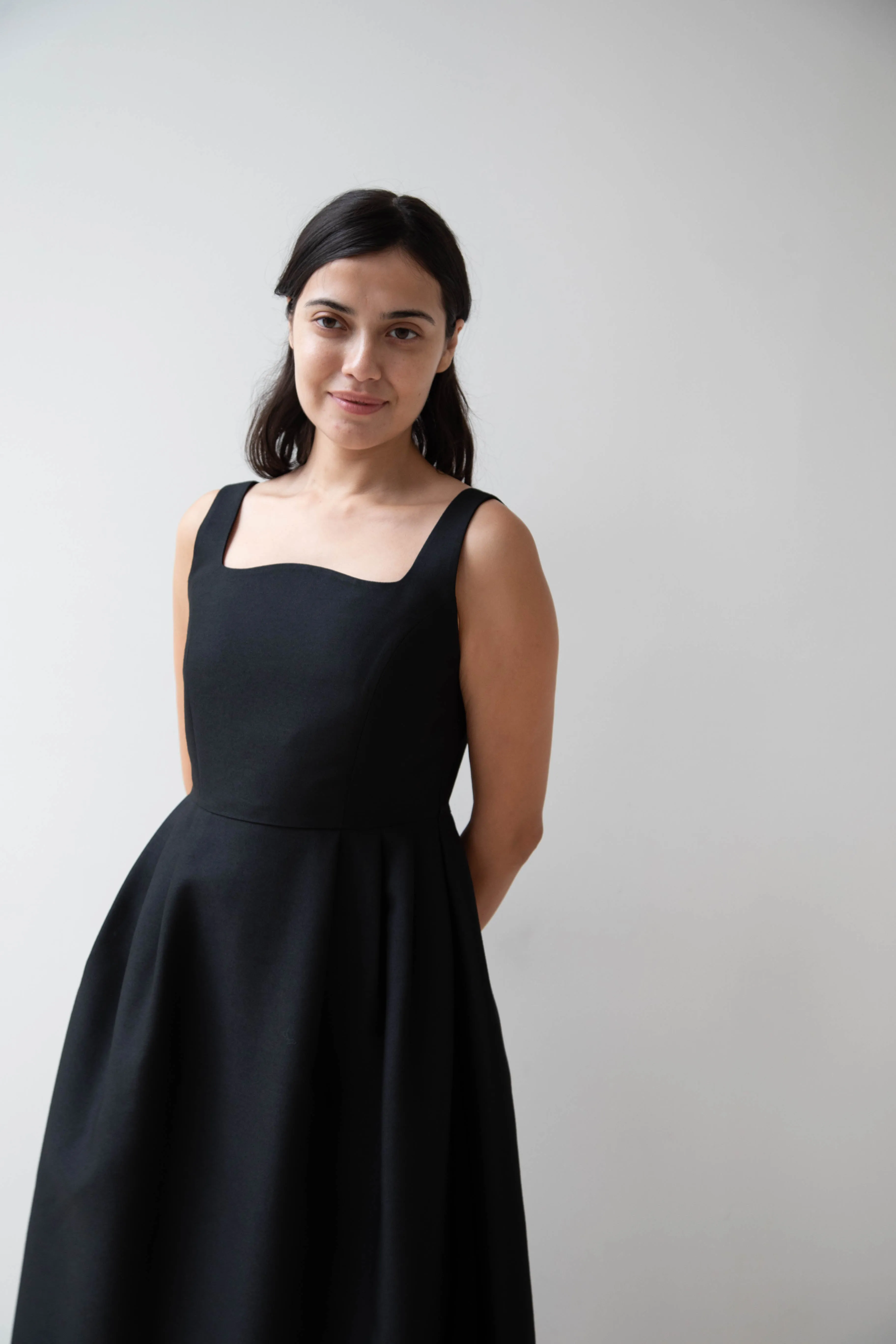 Sandbeige | Hepburn Dress in Black