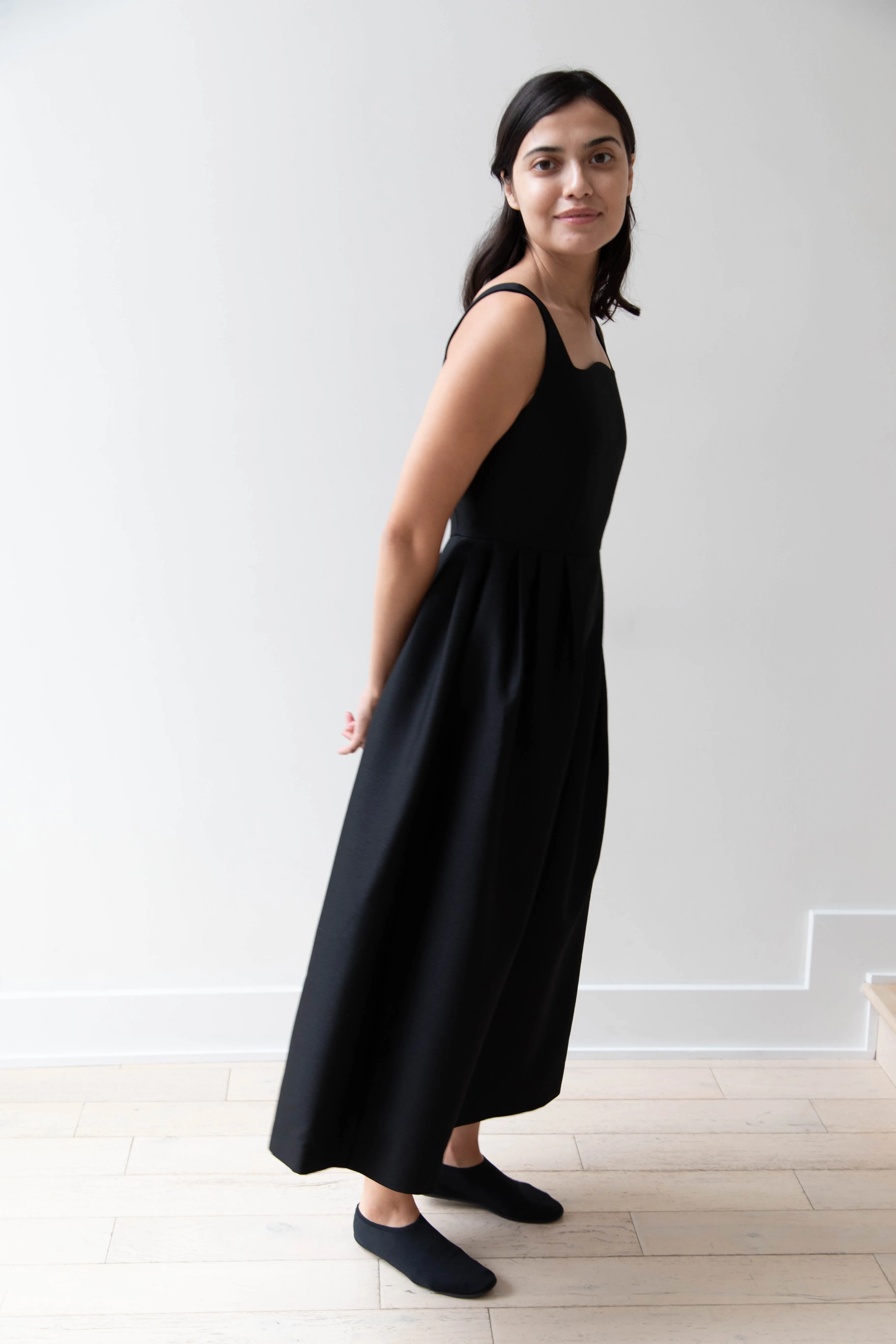Sandbeige | Hepburn Dress in Black