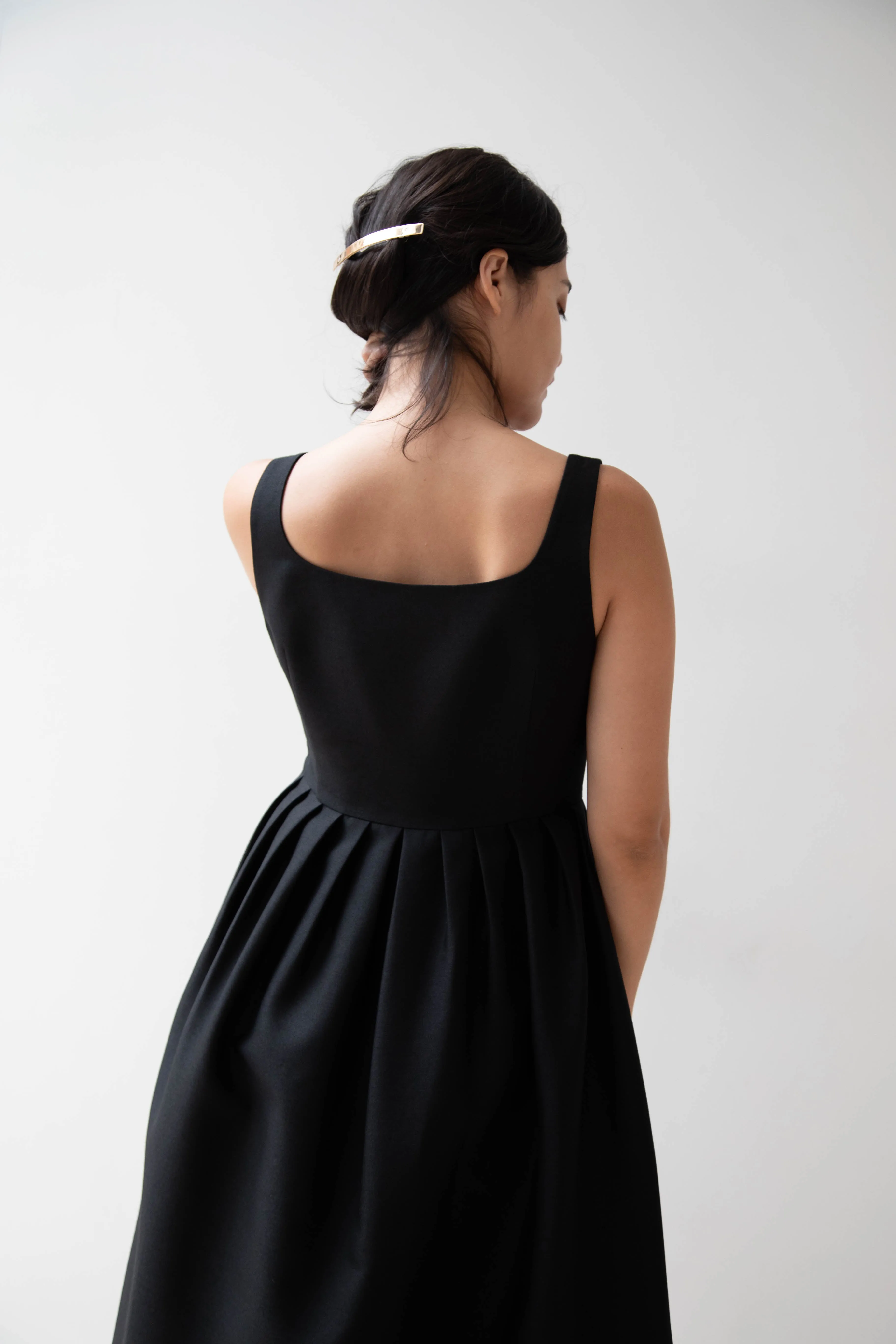 Sandbeige | Hepburn Dress in Black