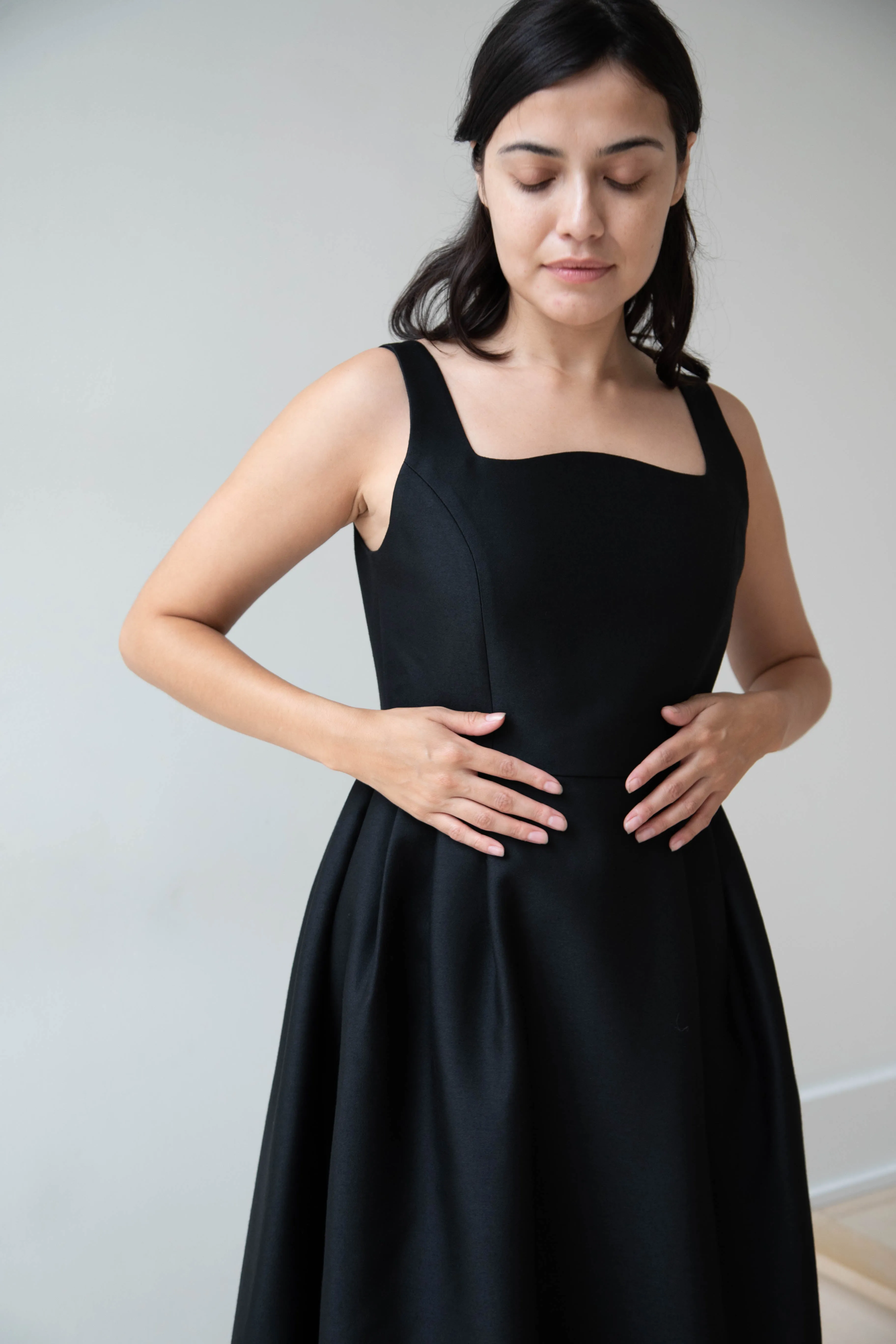 Sandbeige | Hepburn Dress in Black