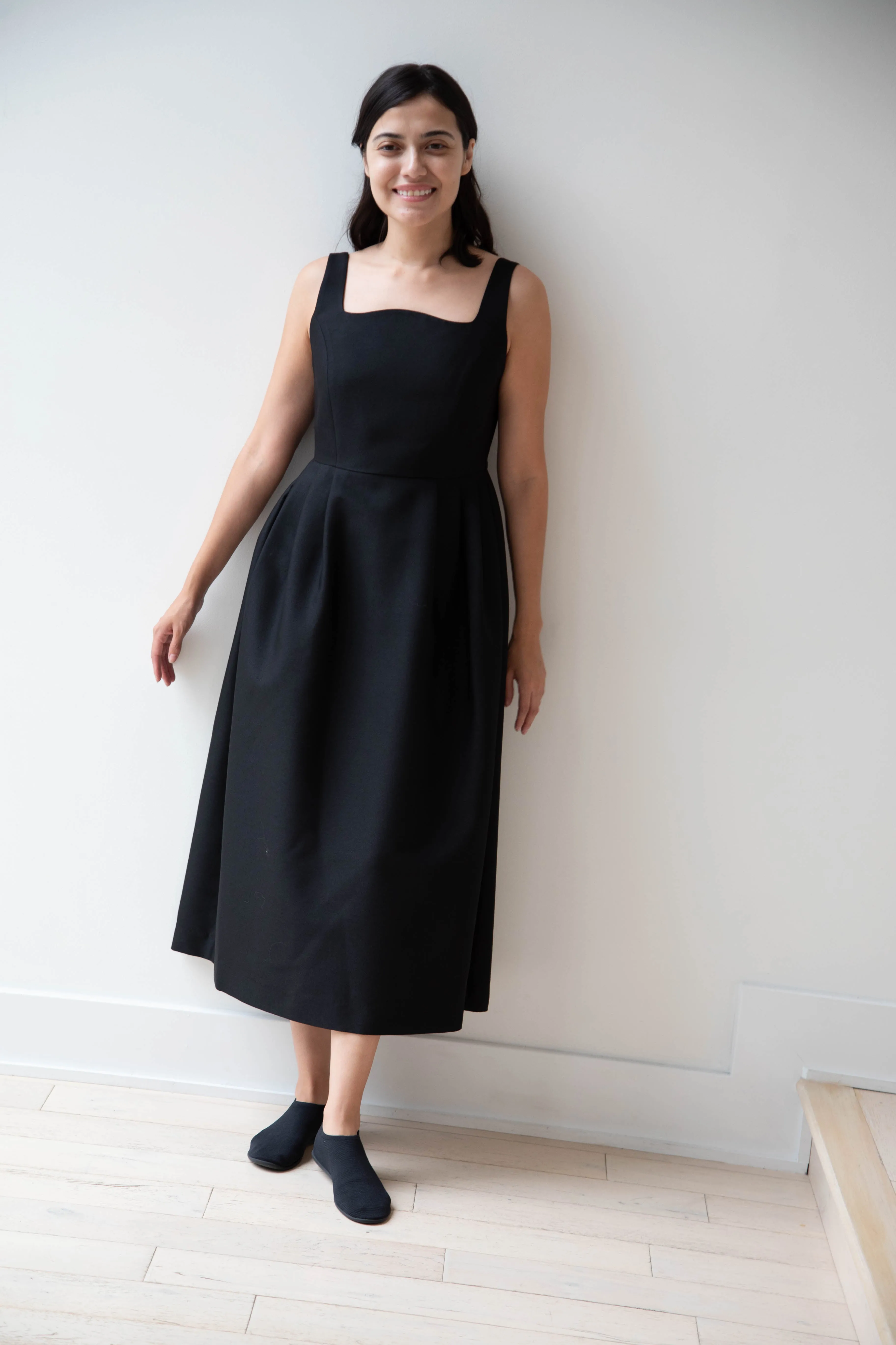 Sandbeige | Hepburn Dress in Black