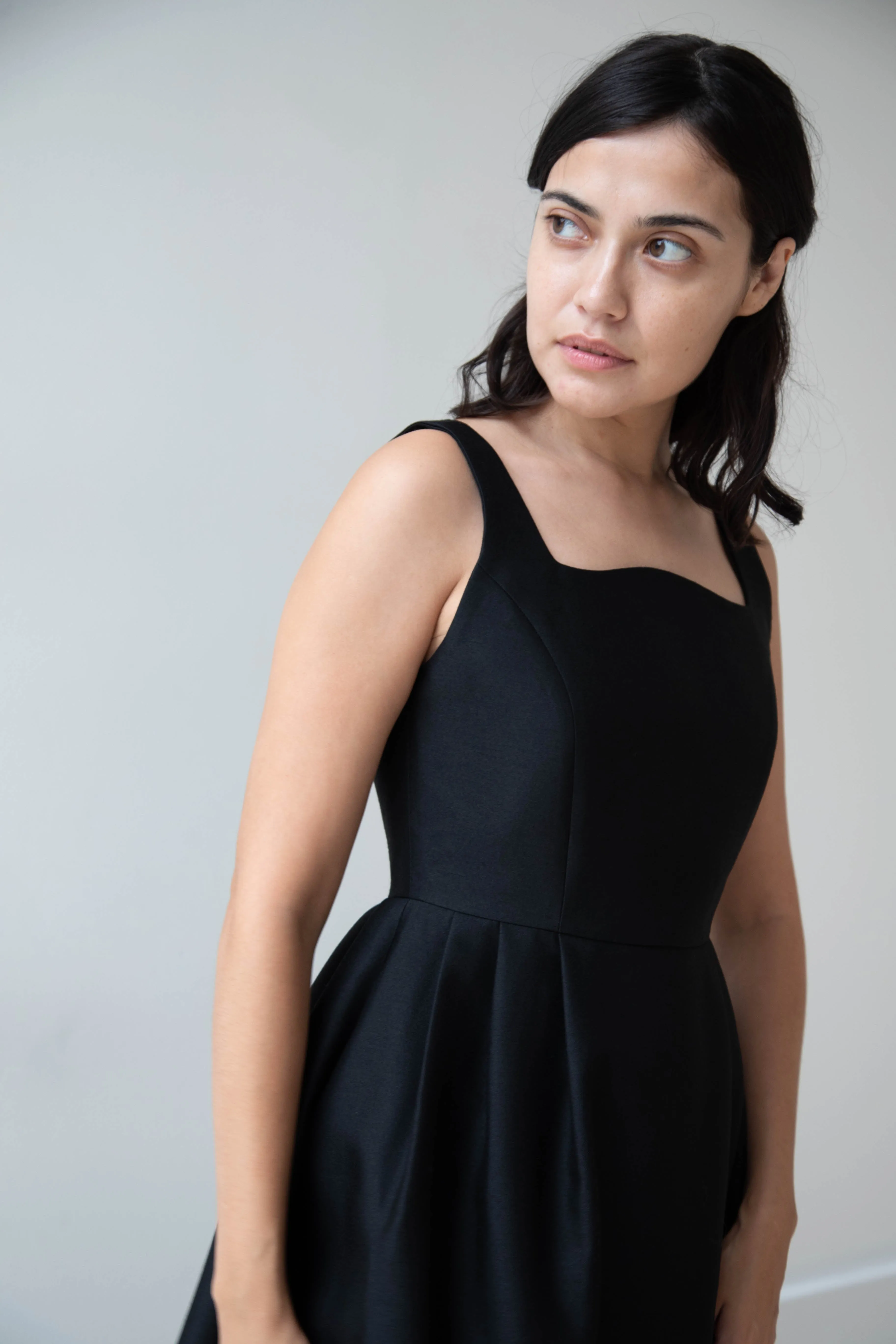 Sandbeige | Hepburn Dress in Black
