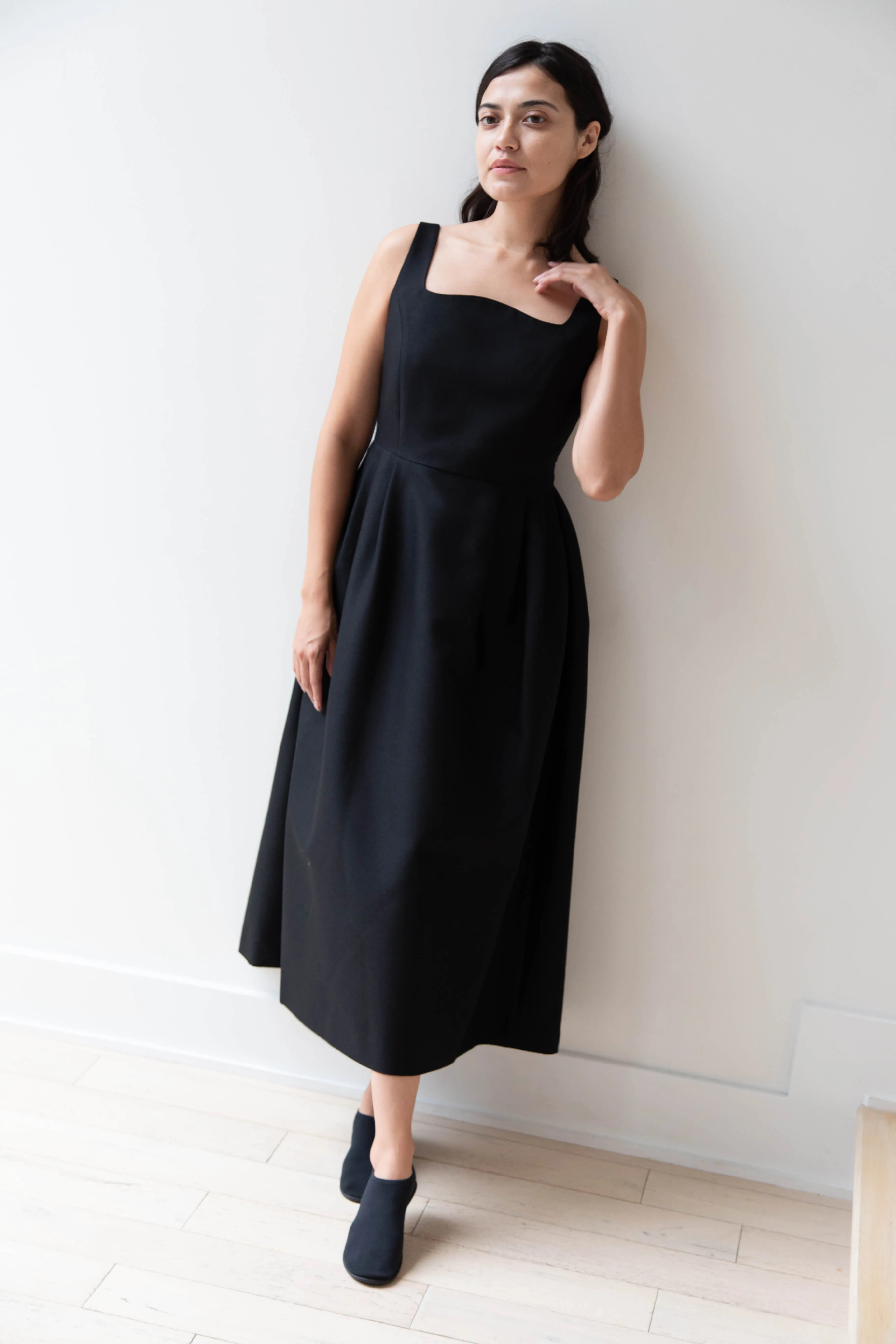 Sandbeige | Hepburn Dress in Black