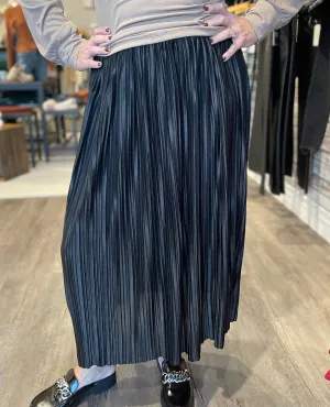 Satin Pleated Skirt