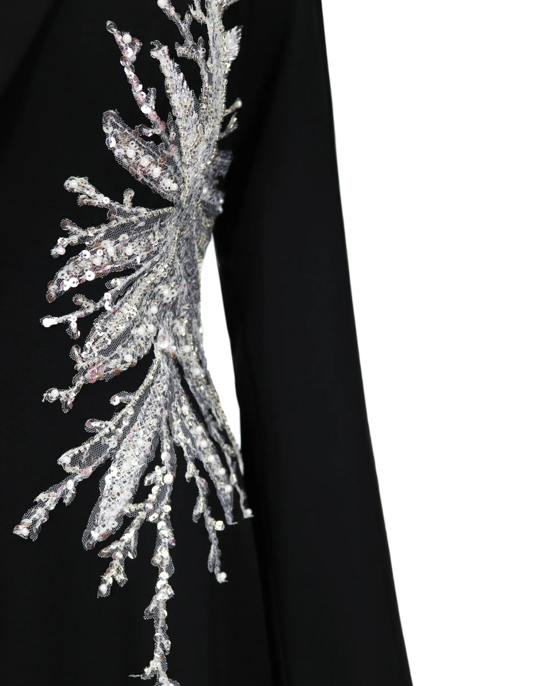 Sequined blazer black dress