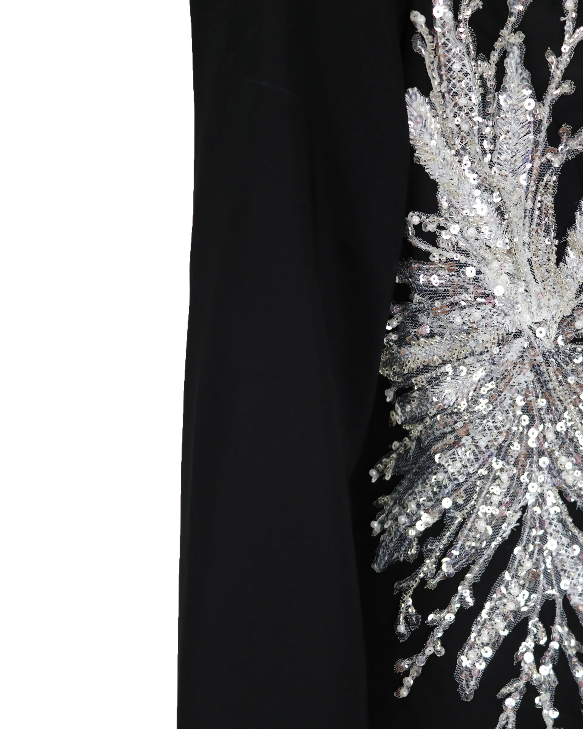Sequined blazer black dress