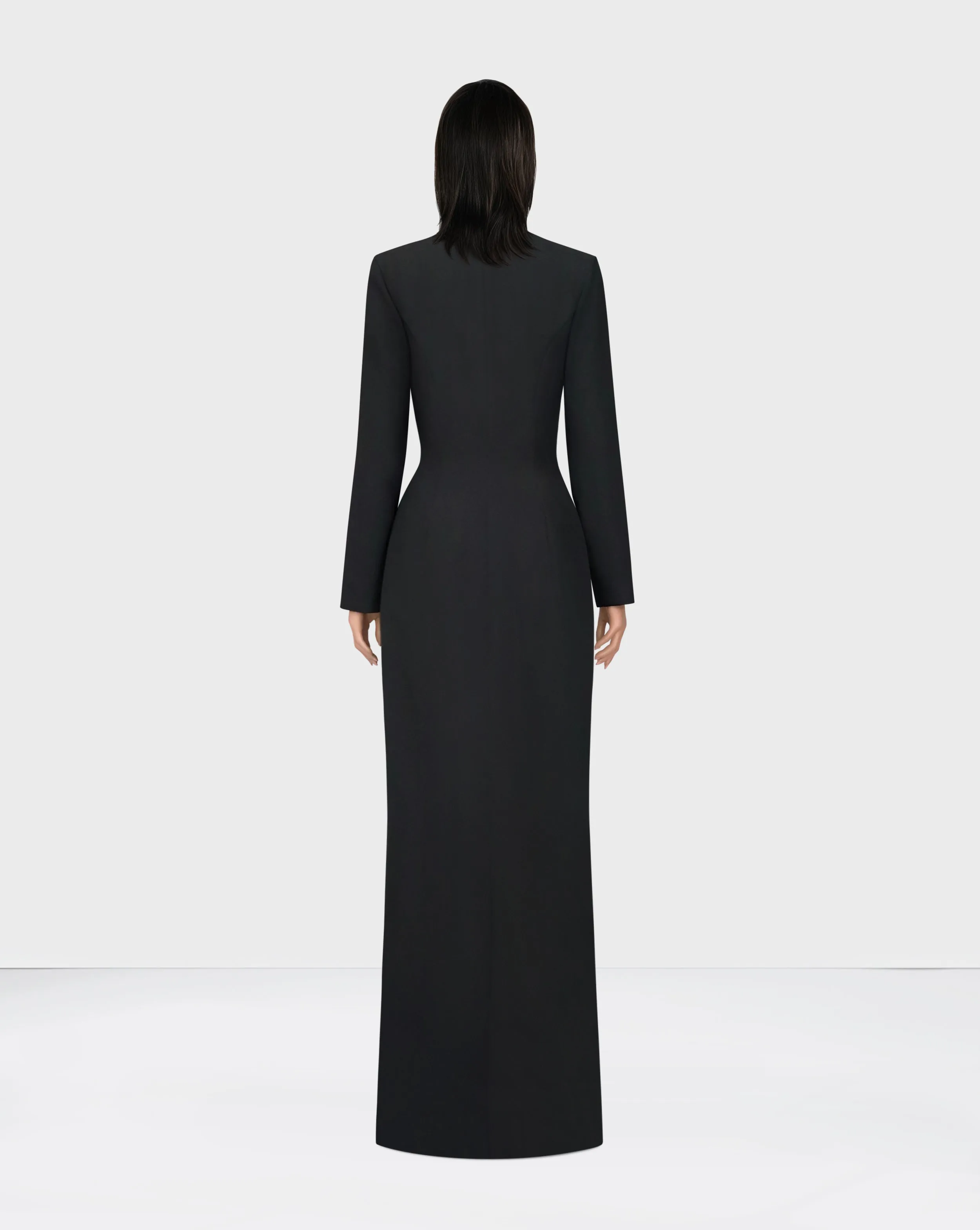 Sequined blazer black dress