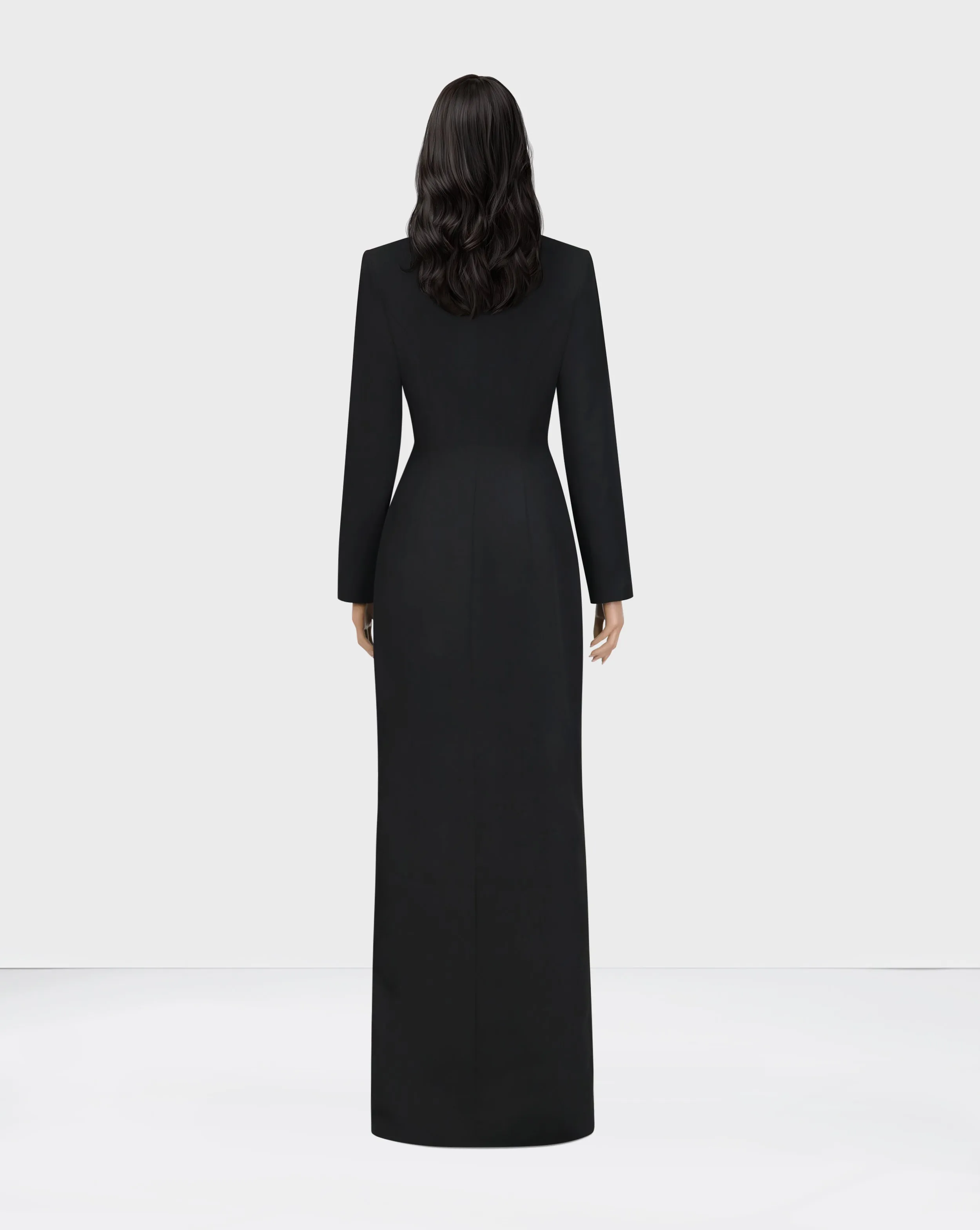 Sequined blazer dress with satin lapels