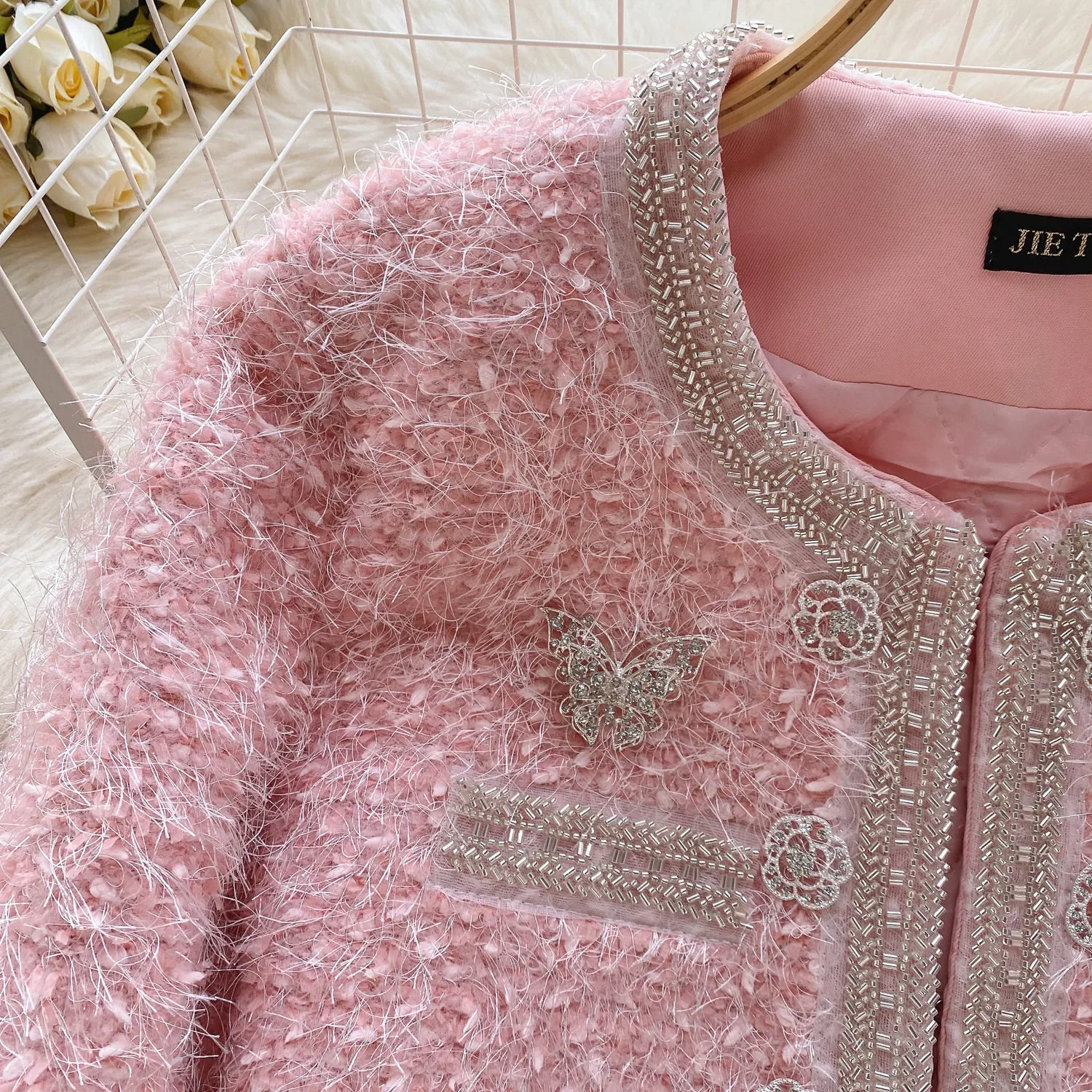 Sequined Blazer&Skirt Premium 2Pcs