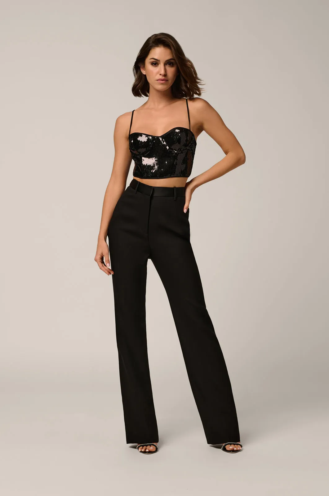 SEQUINS LONGLINE BRA