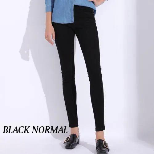 Skinny Black Jeans Woman 2017 Winter Warm Jeans For Women Plus Size Pencil Female Pants Jean Femme Women's Trousers Large Size