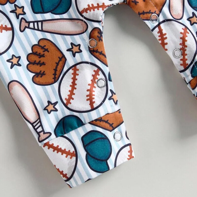 Sleeveless Baseball Baby Jumpsuit