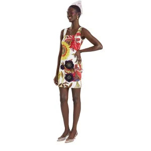 Sleeveless Sunflower Tank Dress - Glen