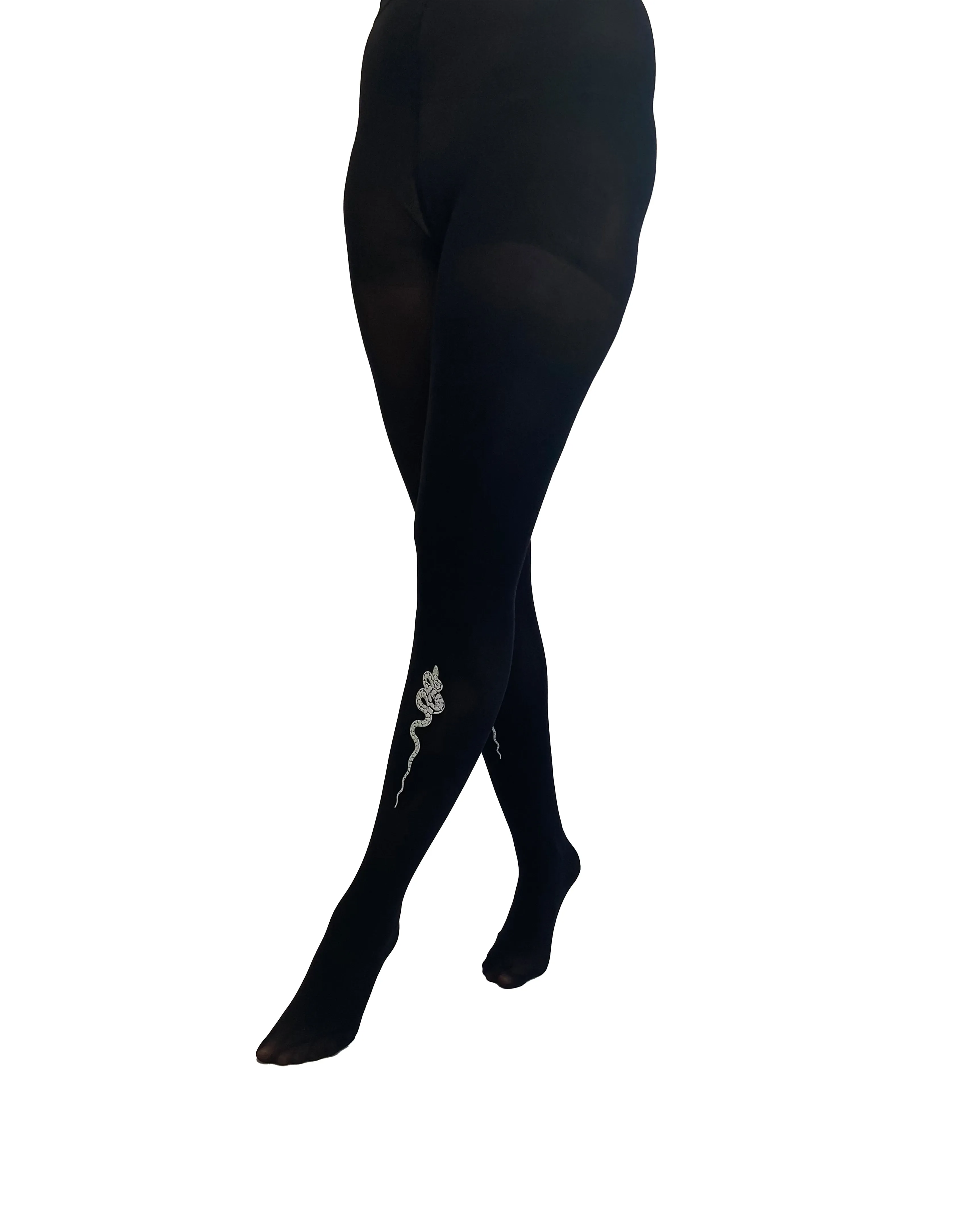 Snake Transfer Tights Black