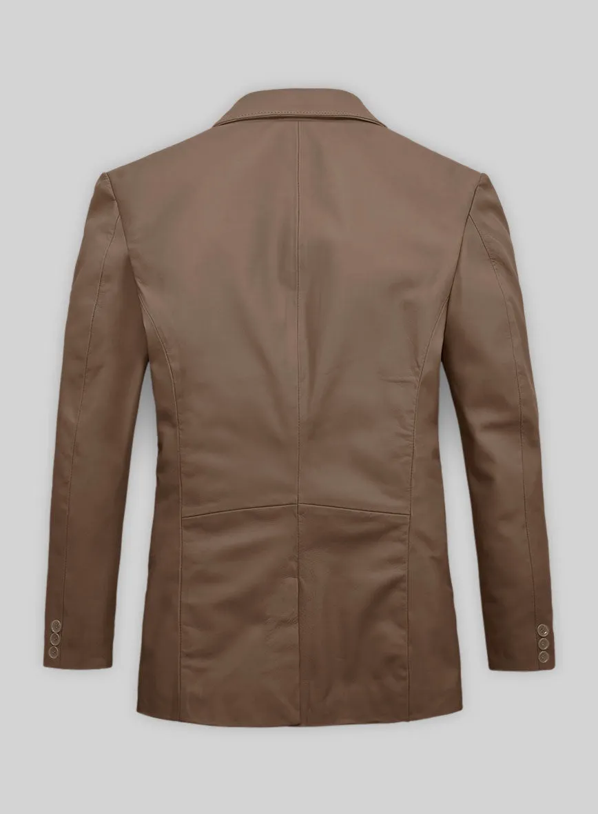 Soft King Brown Leather Blazer