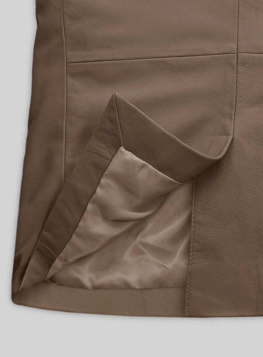 Soft King Brown Leather Blazer